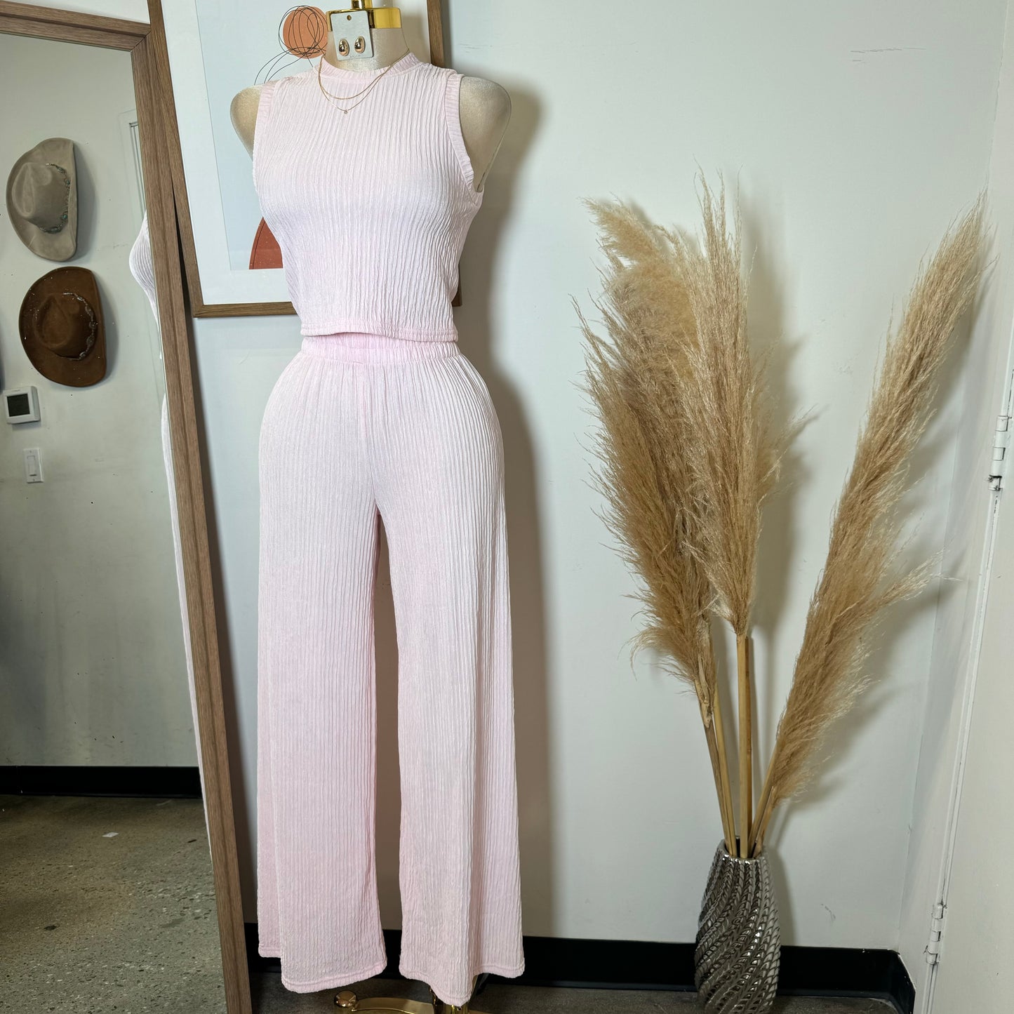 Tamara Two Piece Set-Baby Pink