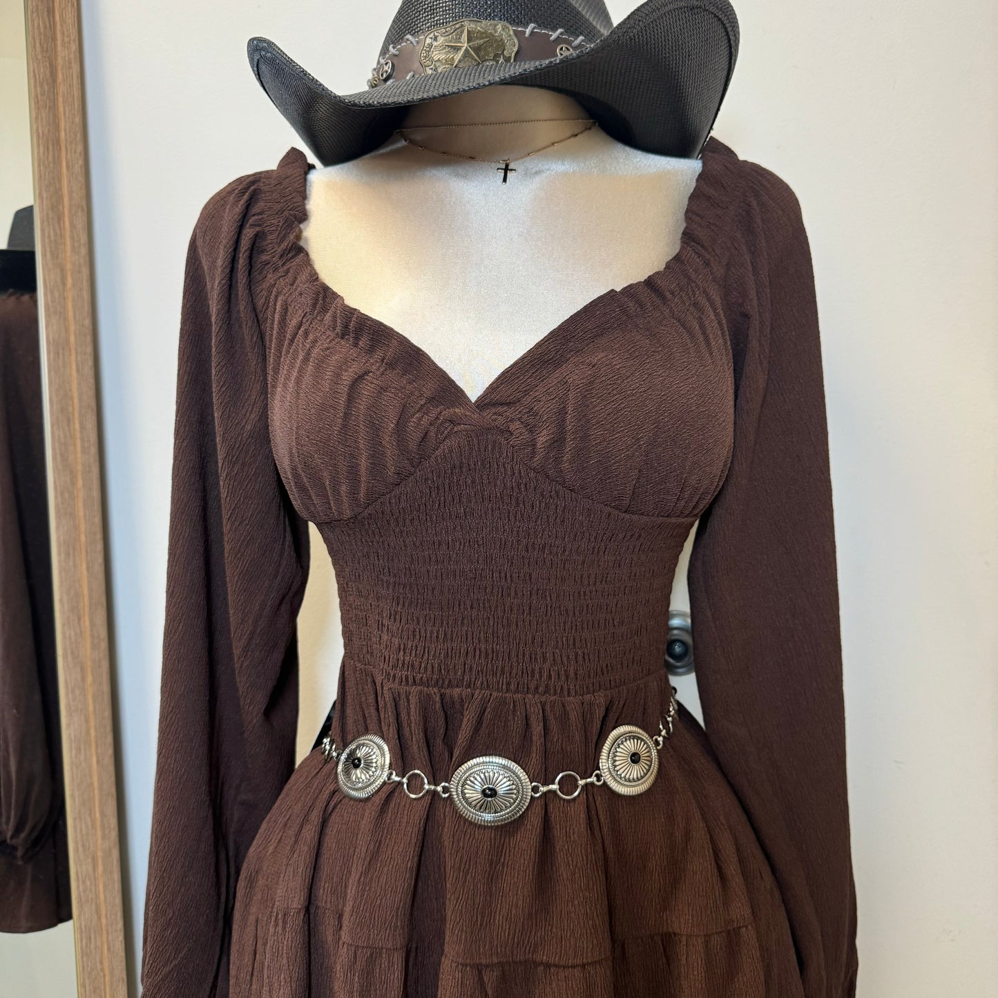 Roxi Corset Dress-Brown