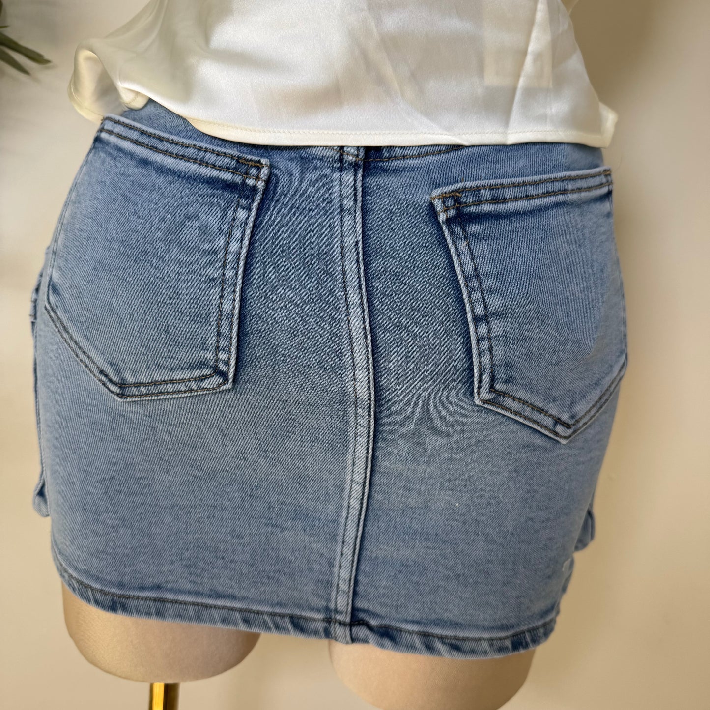 Sandy Cargo Skirt-Blue