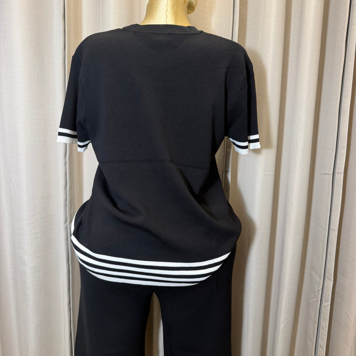 PL-Knit Sweater Top-Black