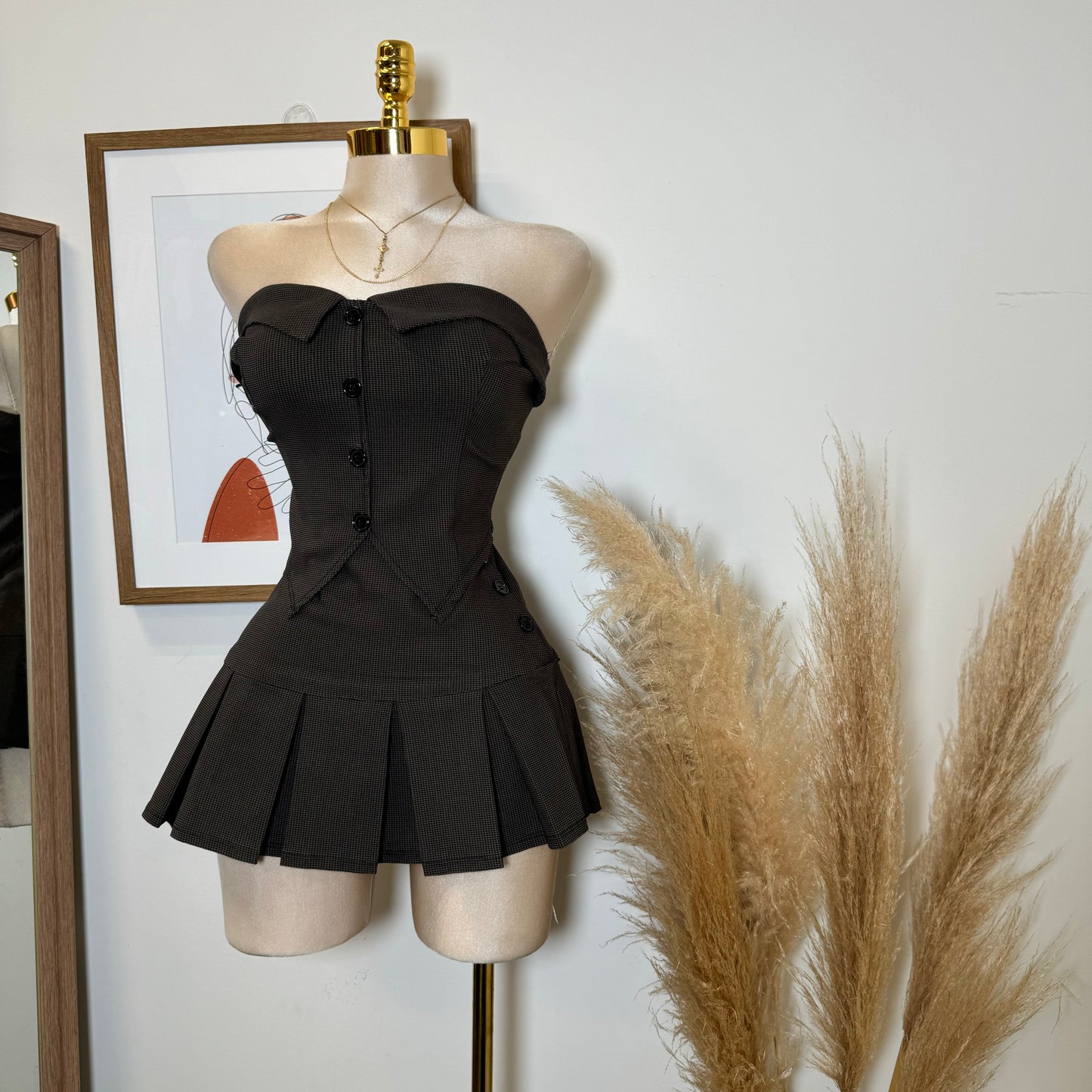 Tu Sin El Skirt Set-Brown