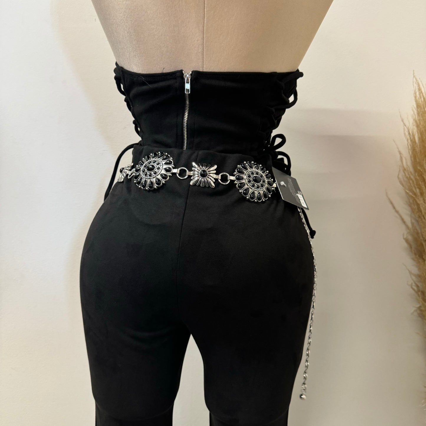Jaripeo Suede Pant Set-Black1