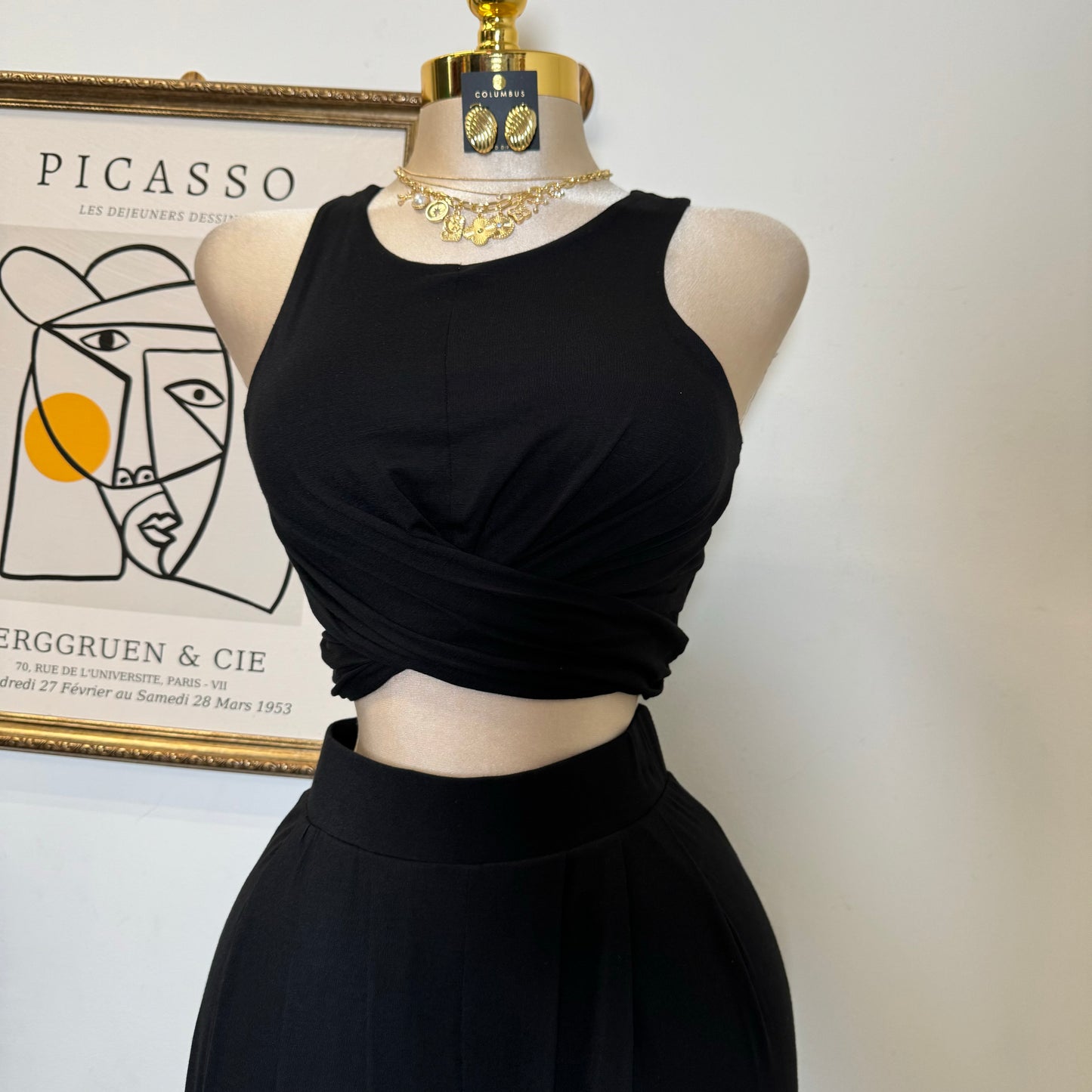 Tilo Wide Pant Set-Black
