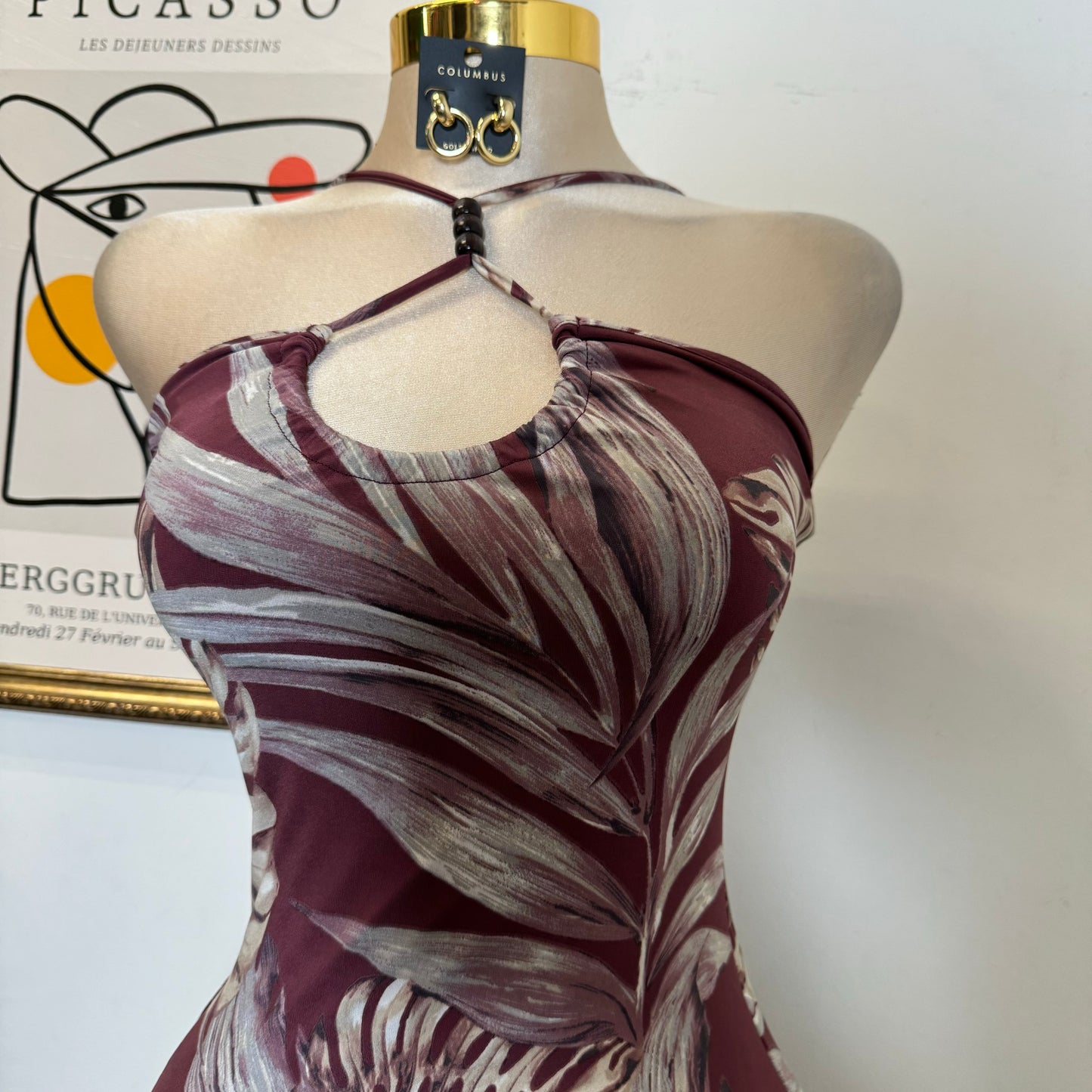 Sira Midi Dress-Rust