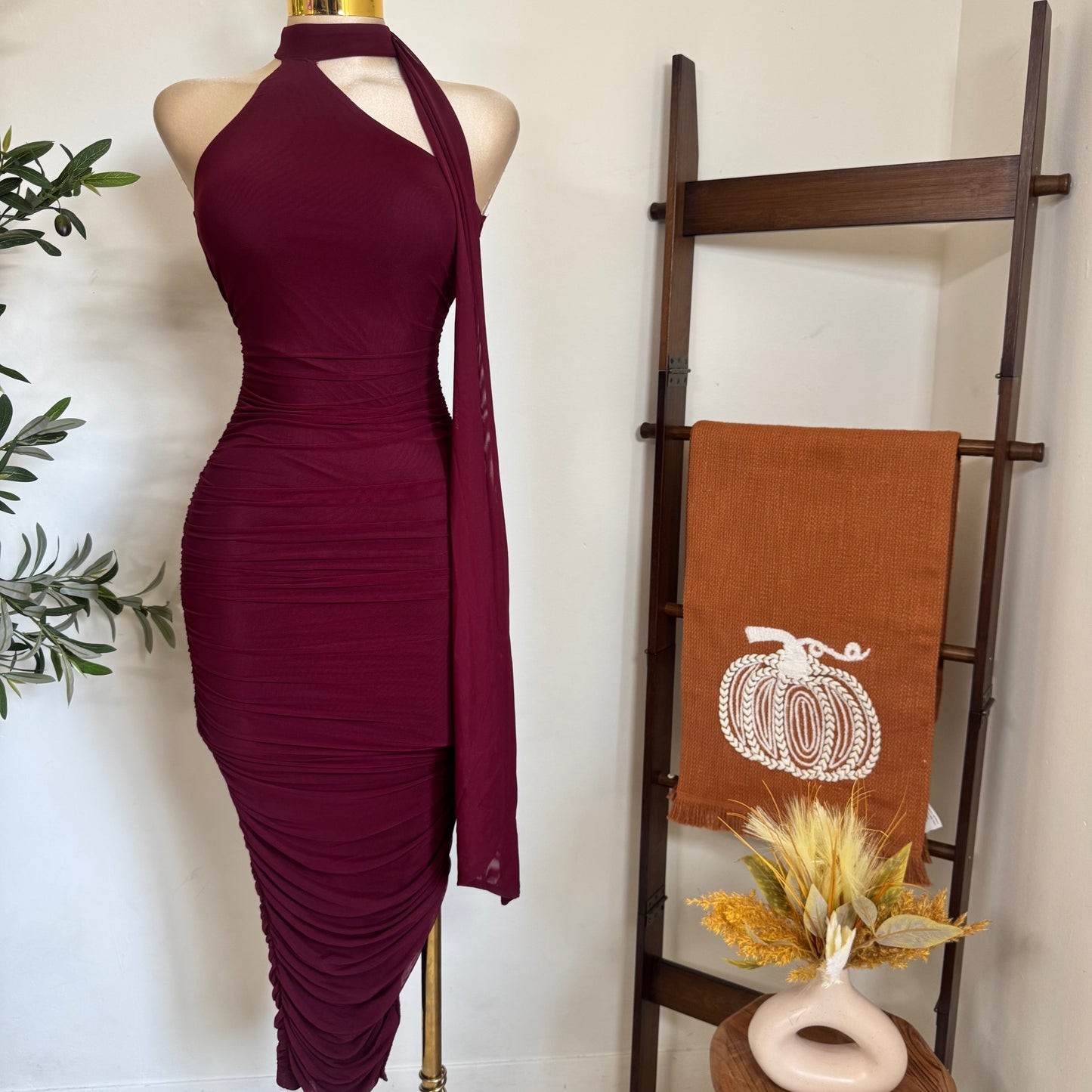 Evonne Dress-Dk Cherry