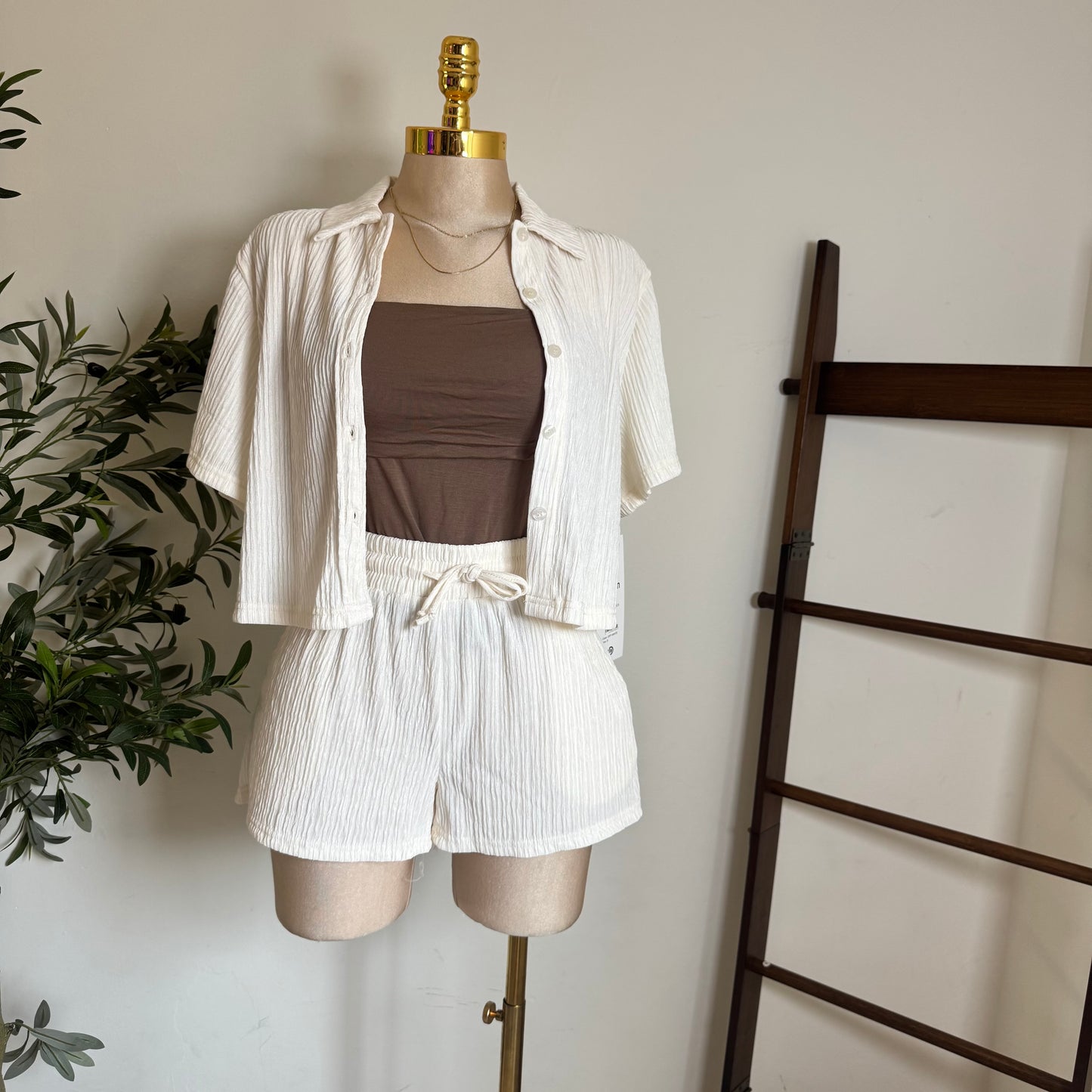 Loxi Short Set-Cream
