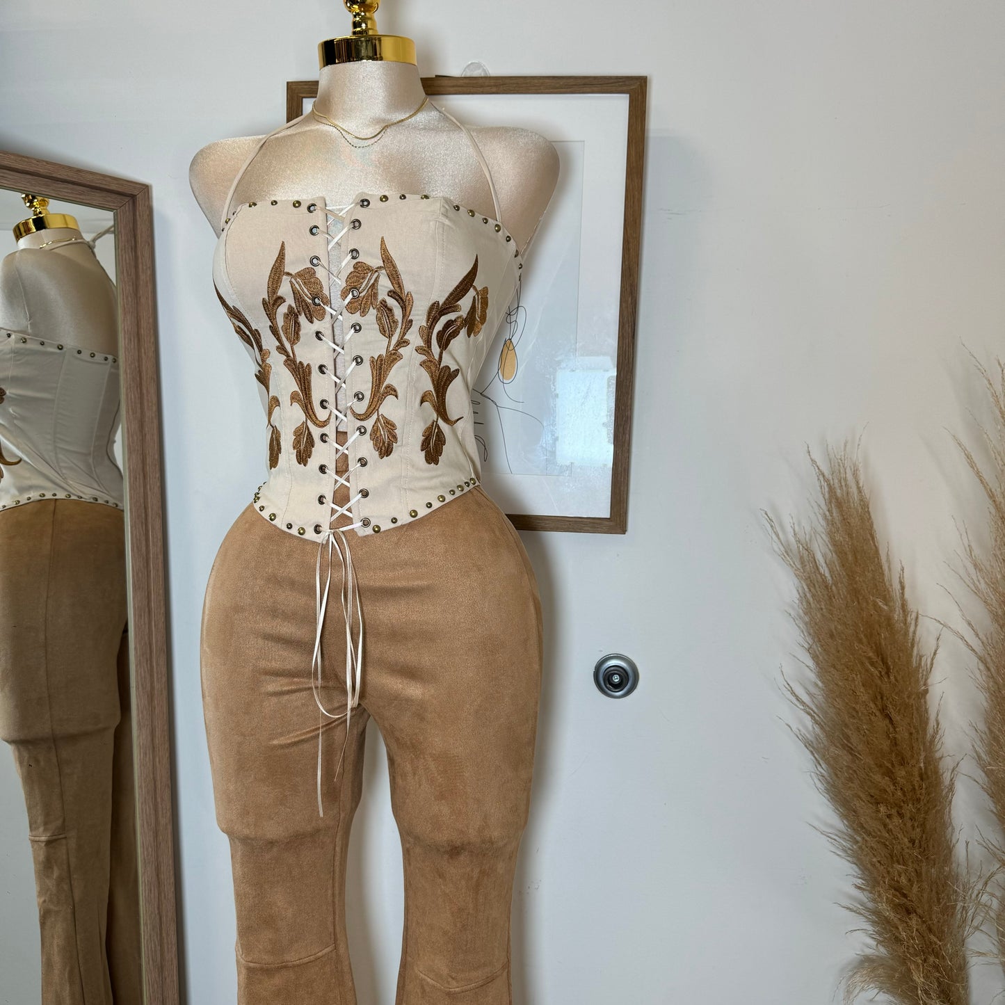 La Nena Corset Top-Cream1