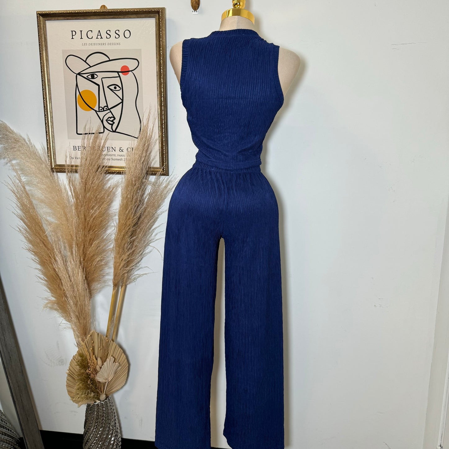 Tamara Two Piece Set-Navy