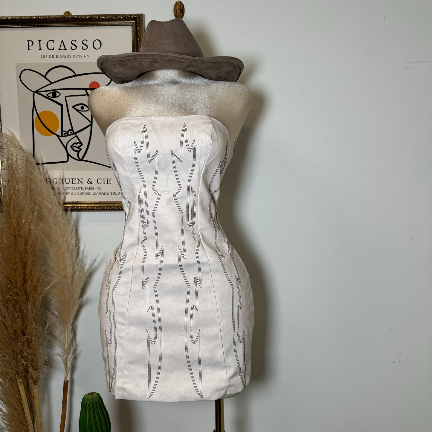 Taymara Corset Dress-Cream