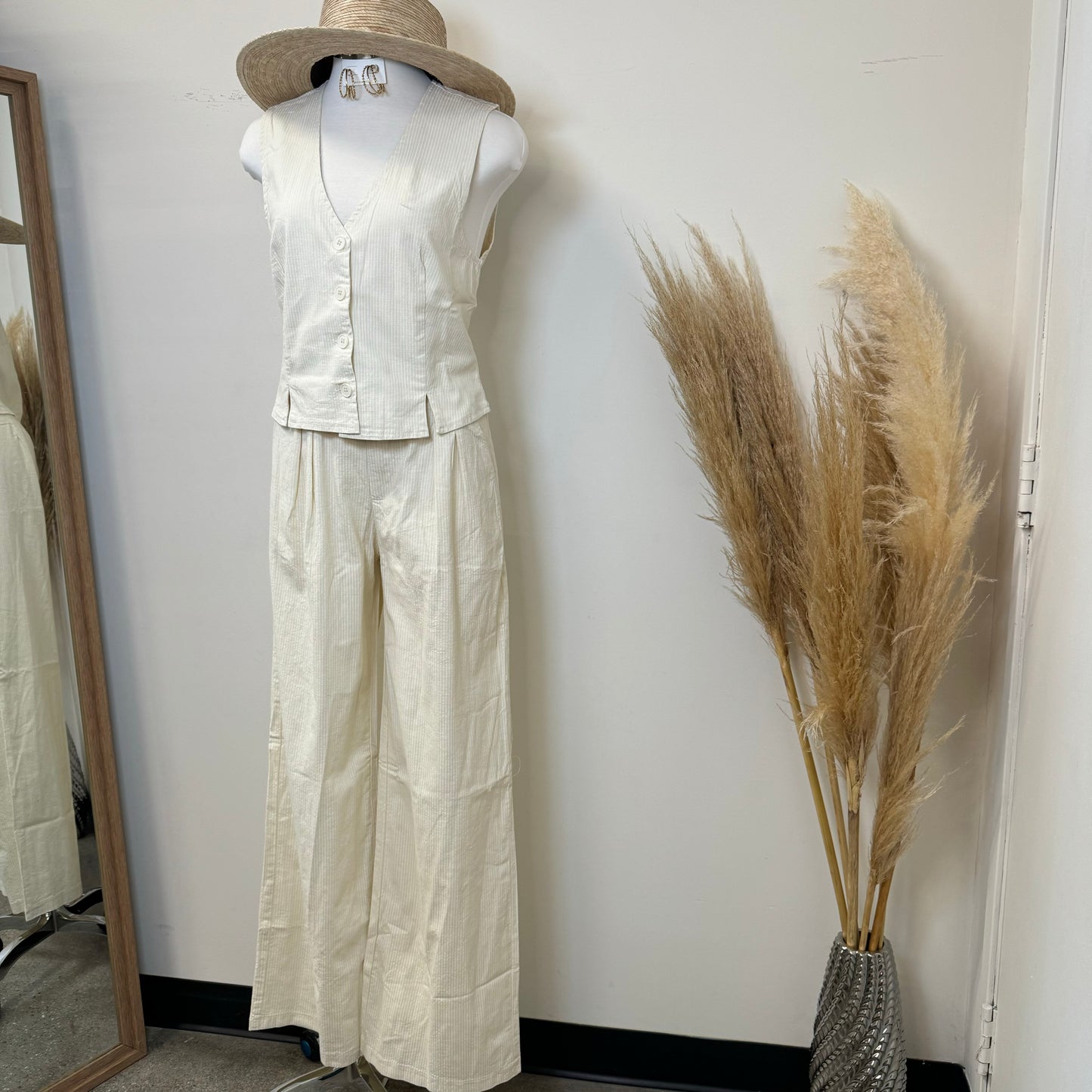 Anggy Two Piece Set-Beige