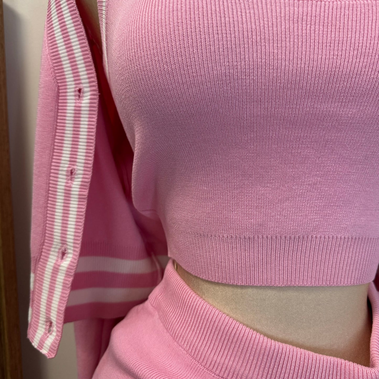 Liza Three piece Skirt Set-Pink