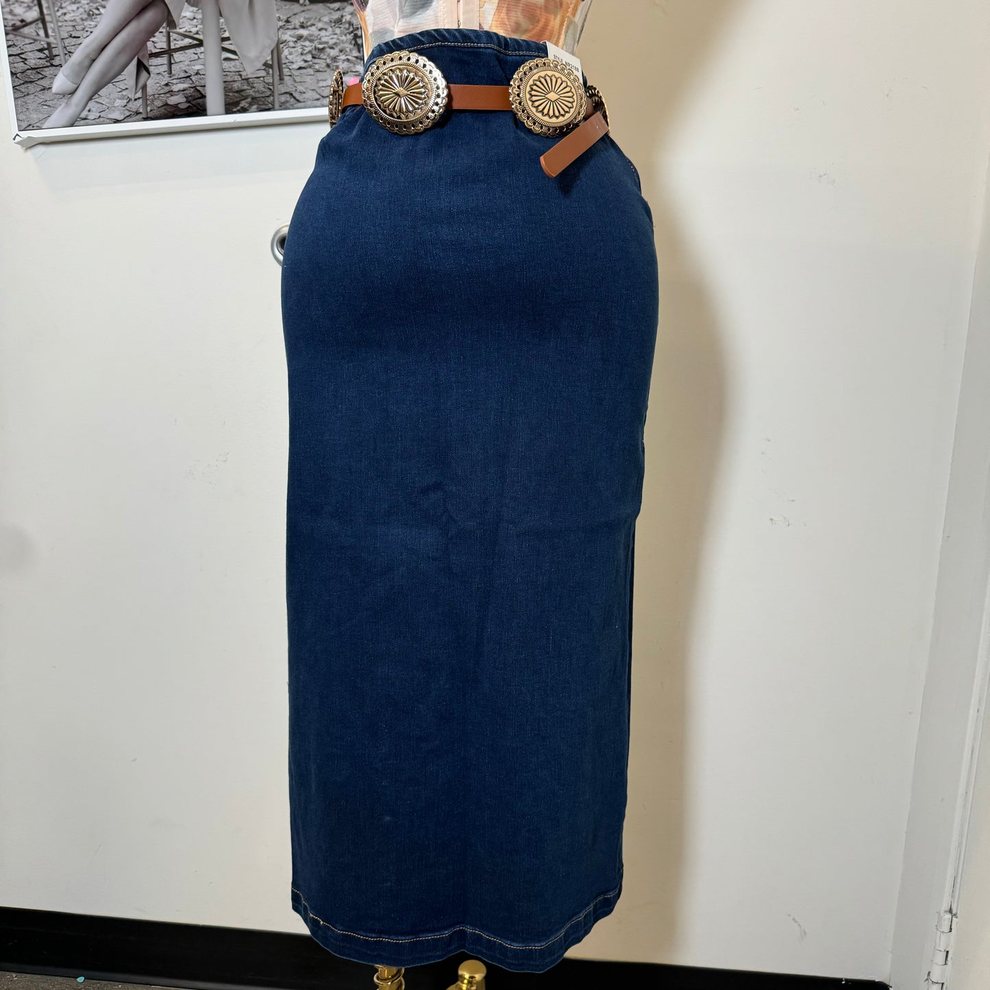 Long Denim High Waisted-Blue