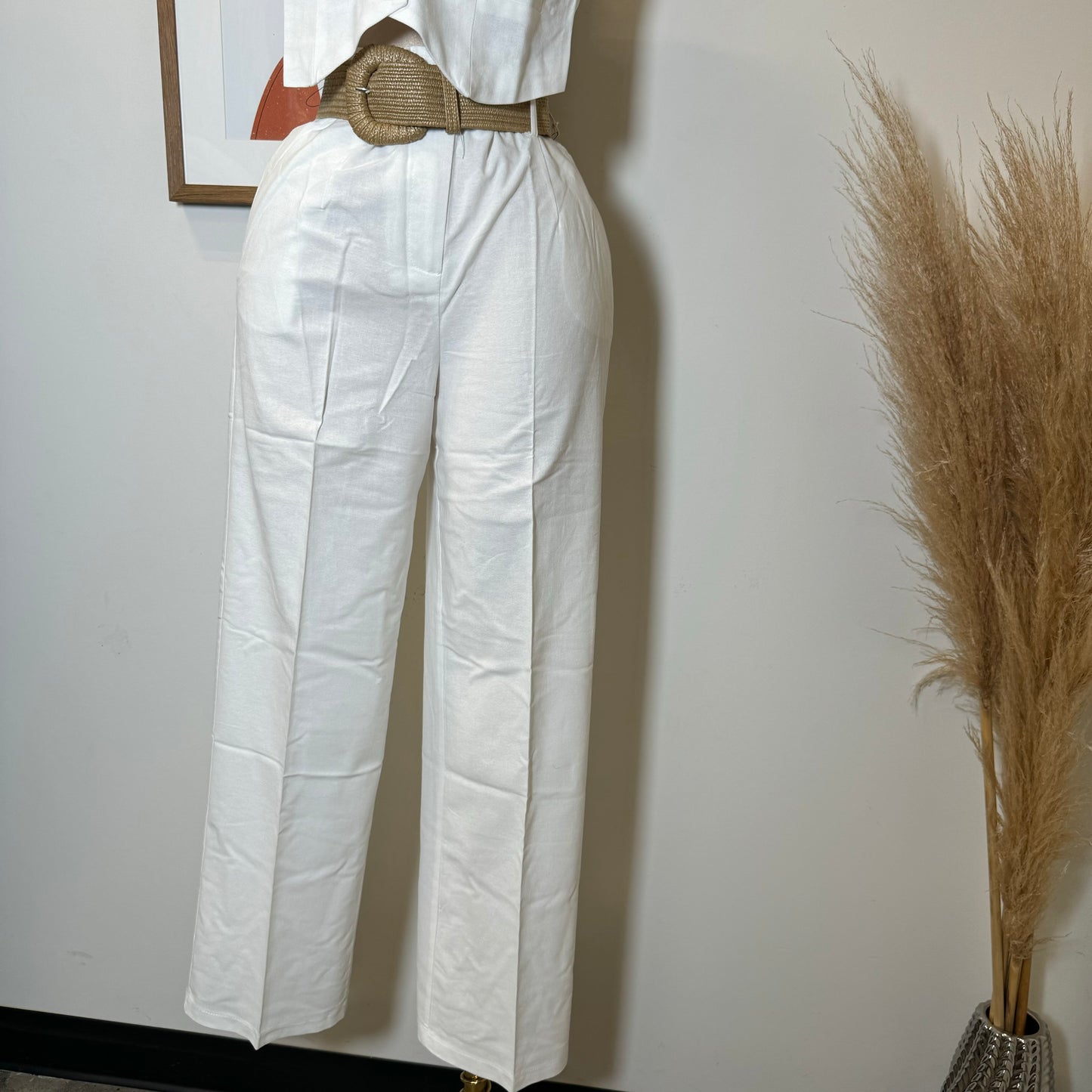 Verano Pant Two Piece Set-White