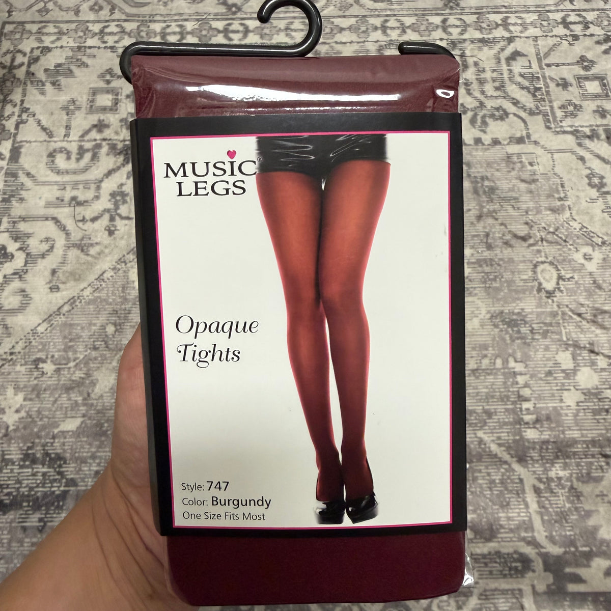 Pantyhose One size fit Most-Burgundy