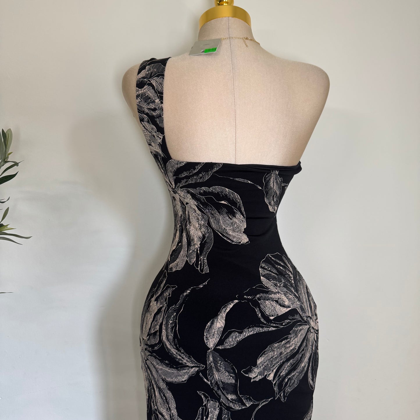 Karina Mesh Dress-Black Flowe Print
