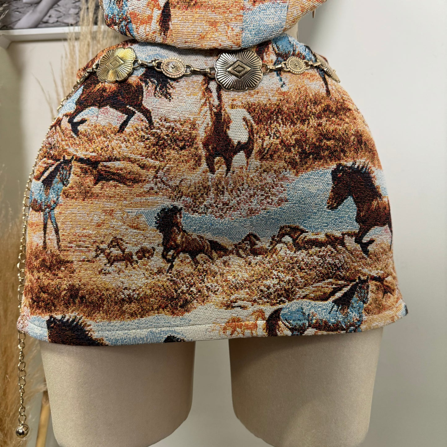 Horse Skirt-Multi Brown