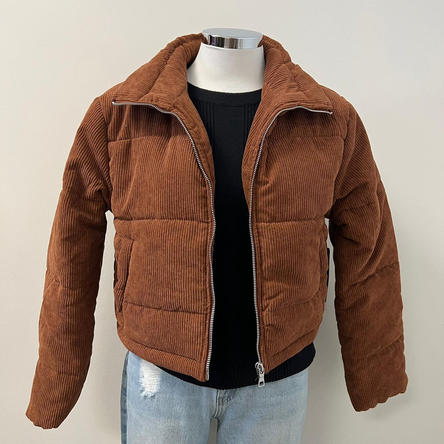 Grace Puff Jacket - Brown
