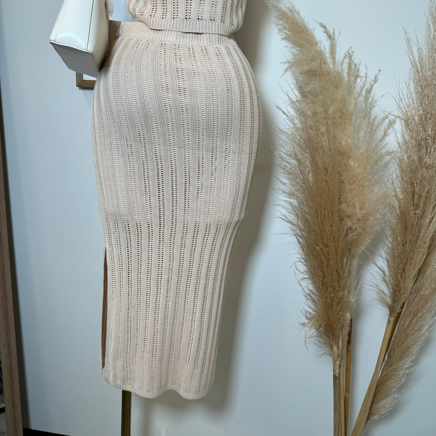 Vacation Skirt Set-Beige