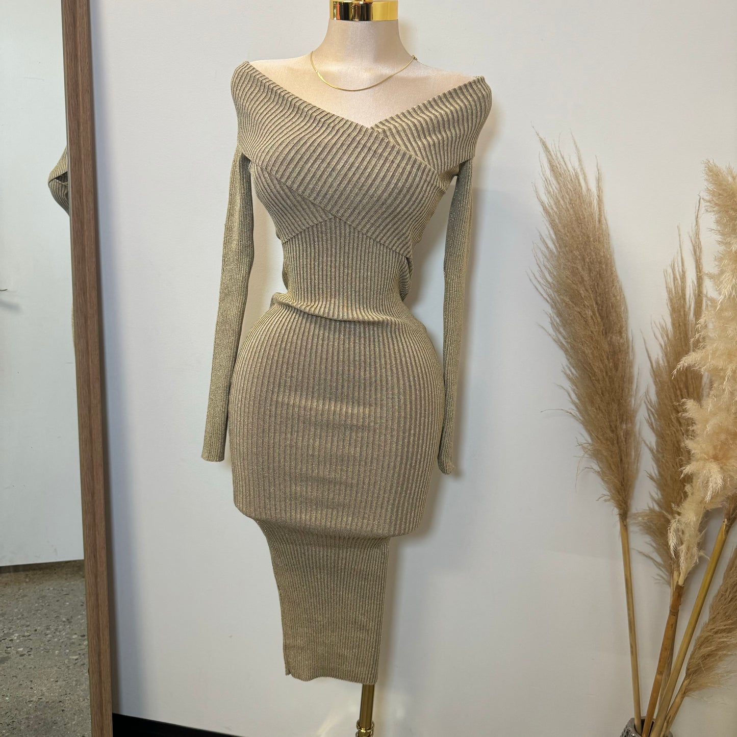 Goldy Dress-Gold