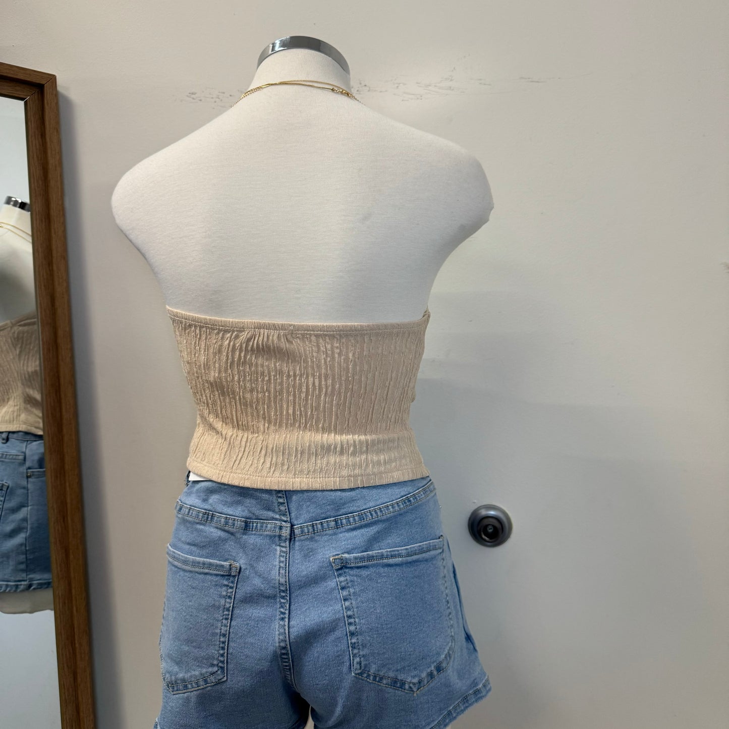 Camelia Tube Top-Cream