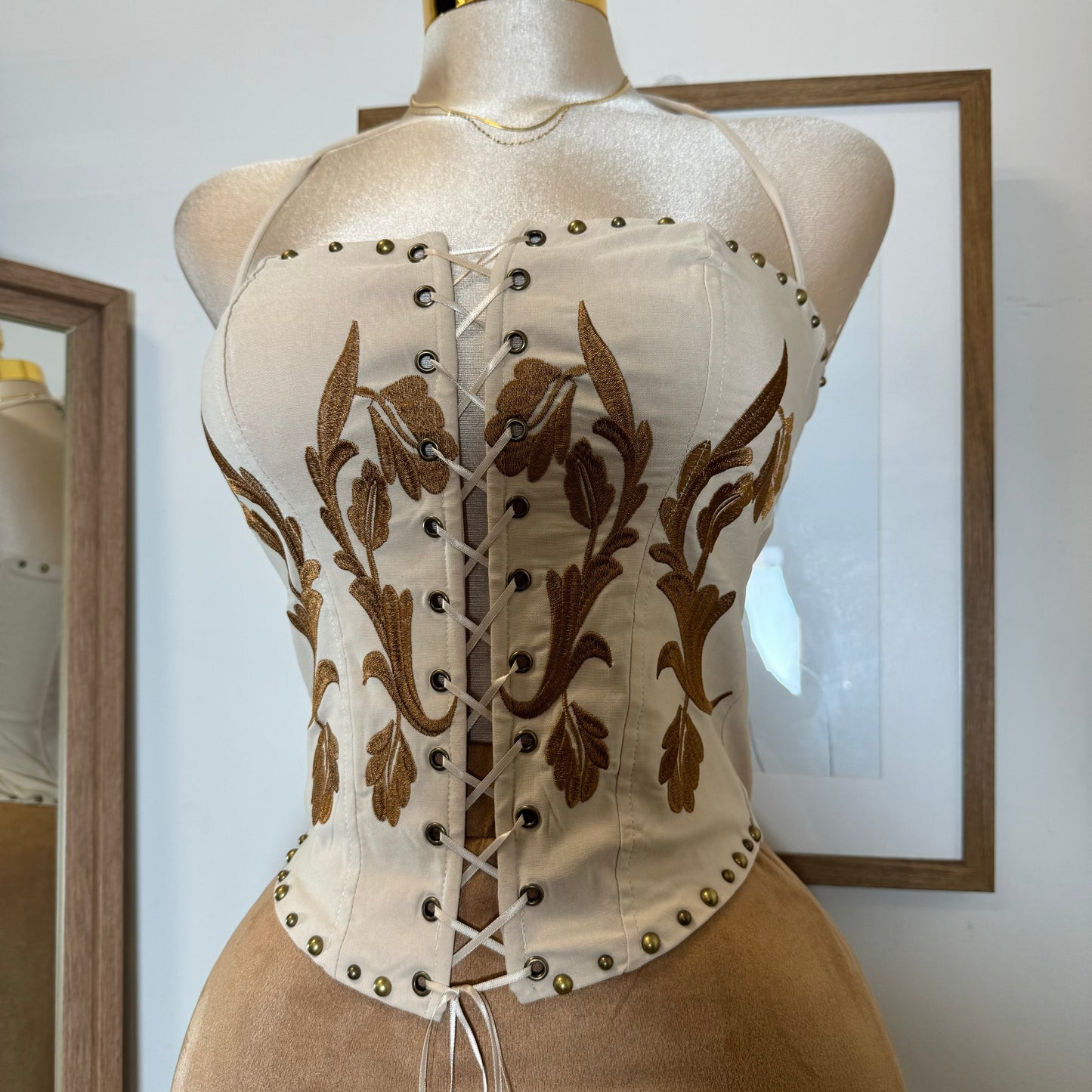La Nena Corset Top-Cream1