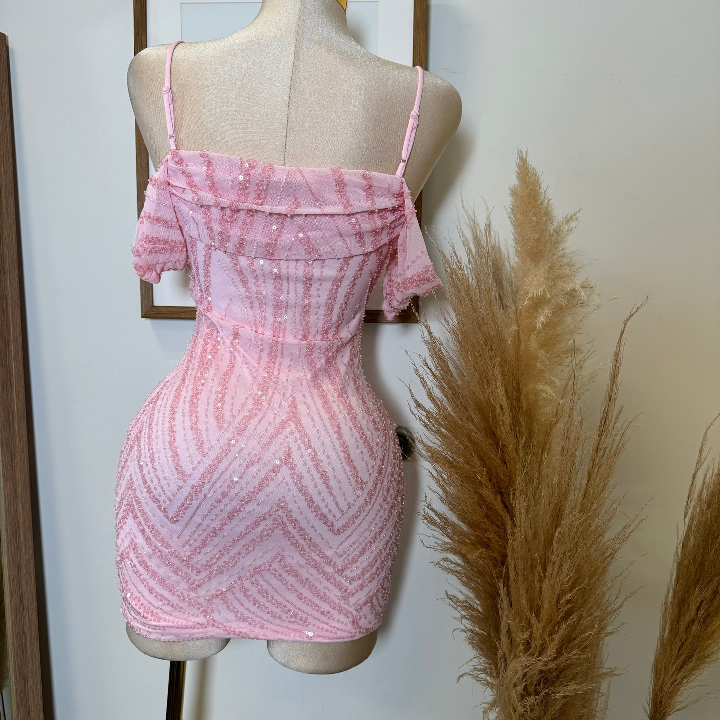 Scorpio Sequins DRESS-Pink