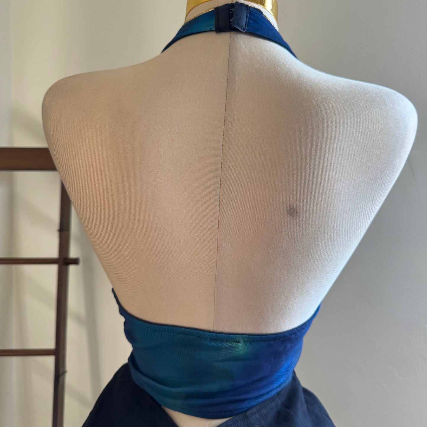 Halter corset Top-Blue
