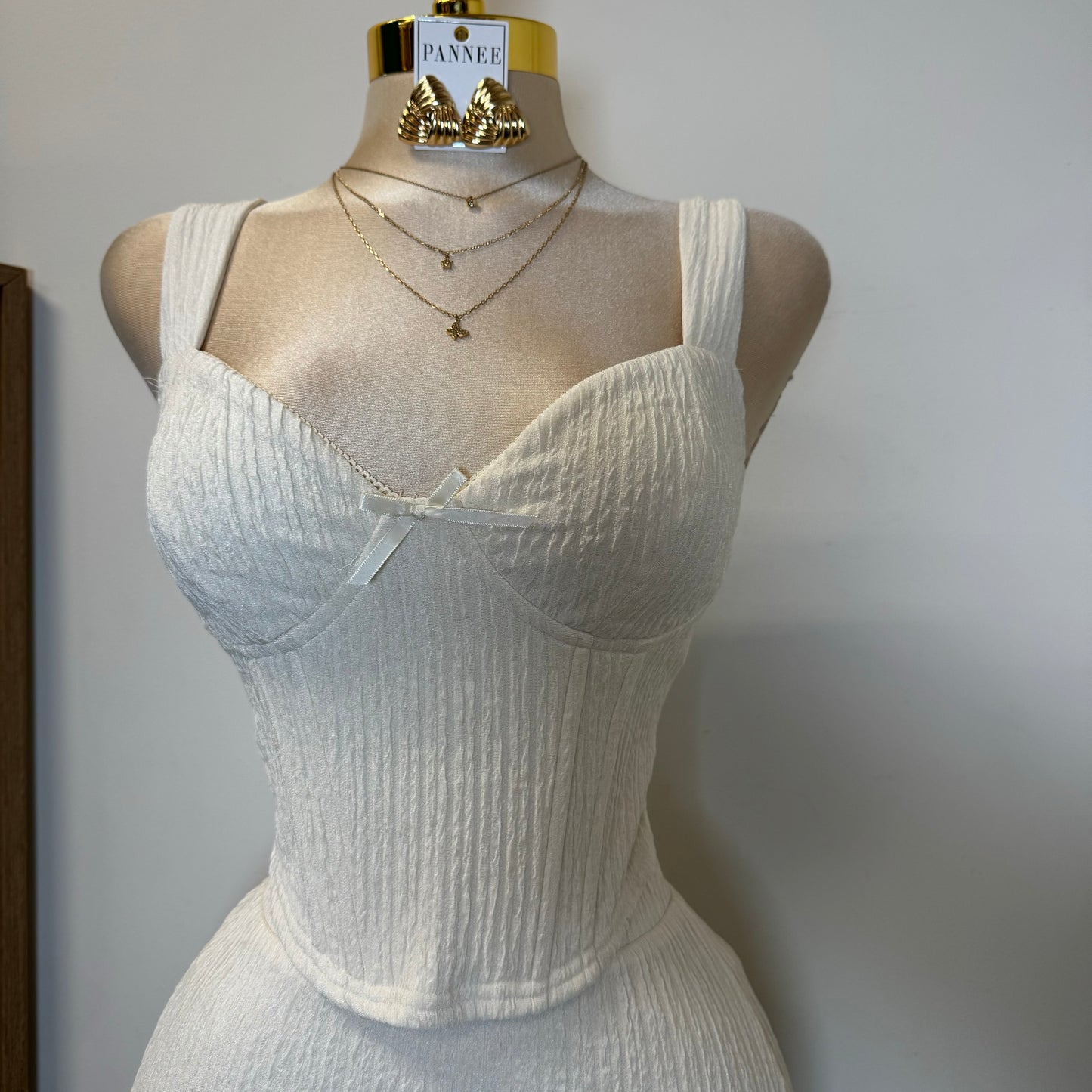 Cancun Corset Skirt Two Piece -White