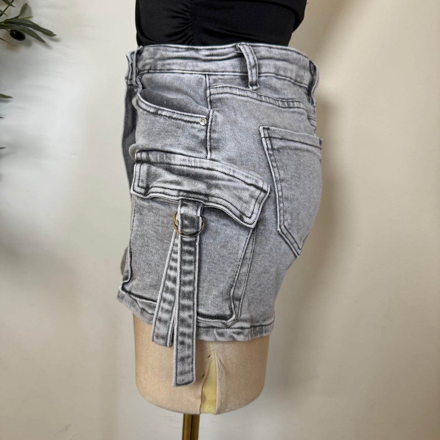 Sandy Cargo Skort-Black
