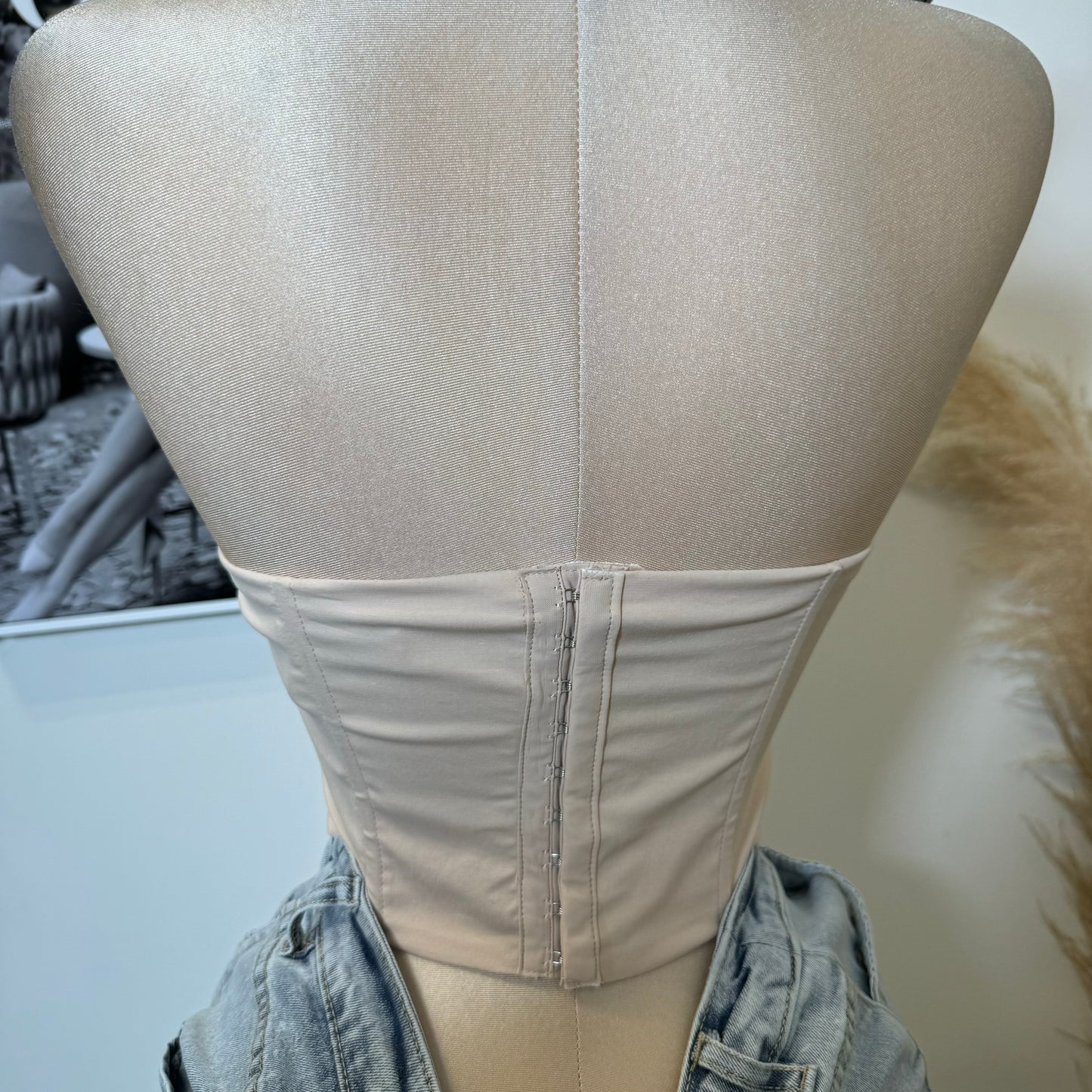Maisie Western Embroidered Halter Top-Beige