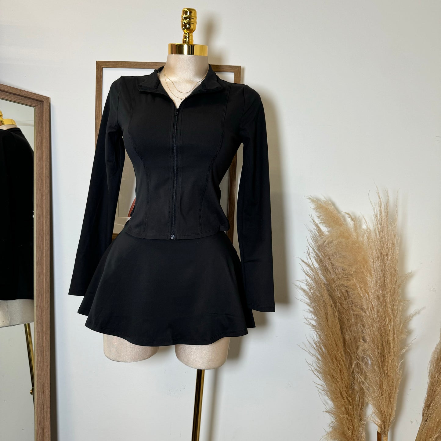 Coquetona Tennis Skirt Set-Black