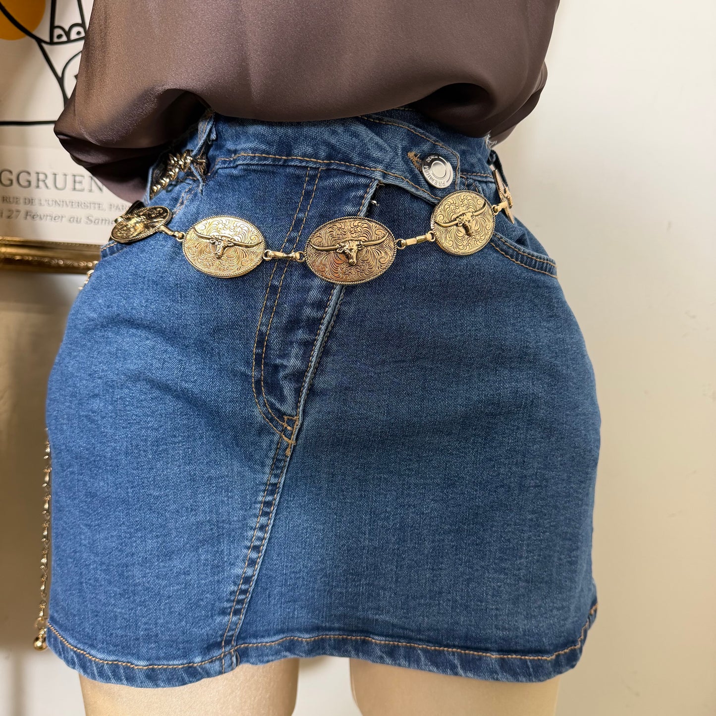 PL-Toro chain Belt Plus size-Gold