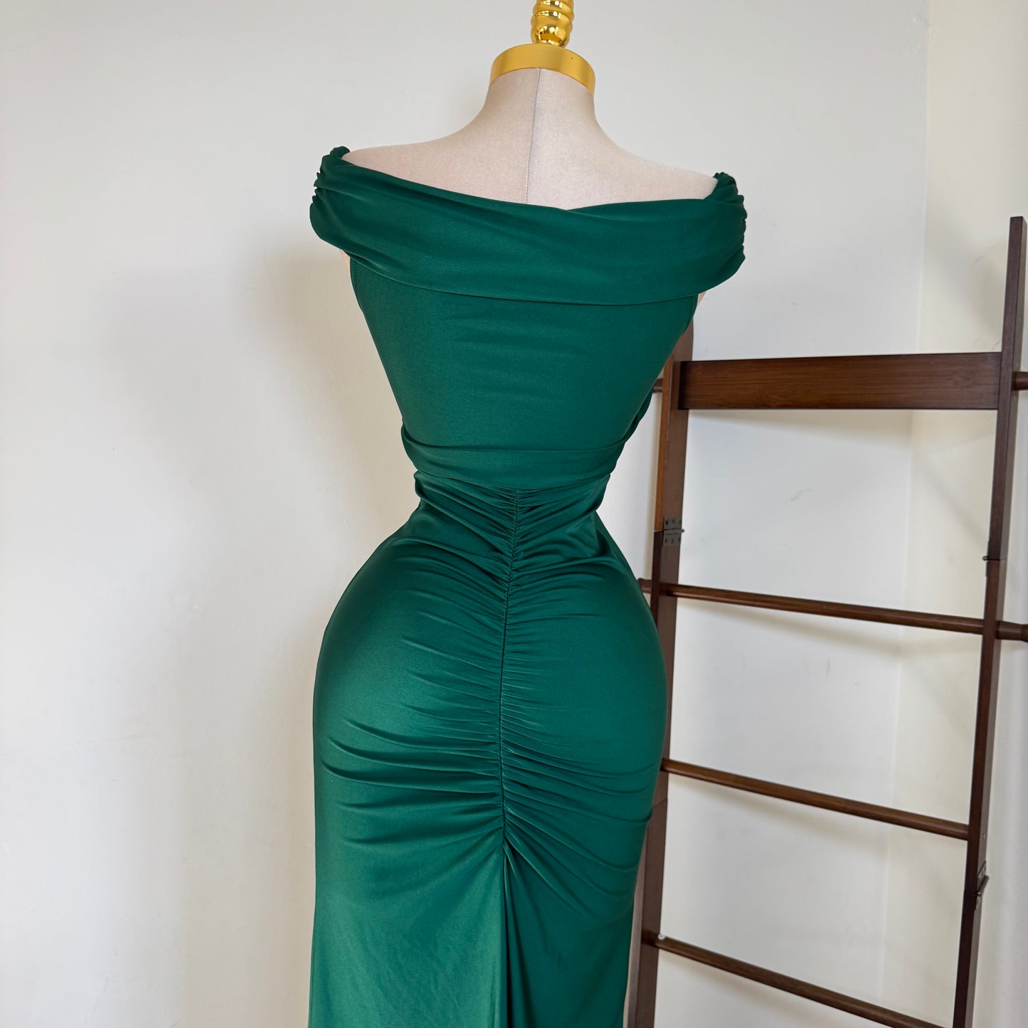 Off Shoulder Gala Dress-Esmerald