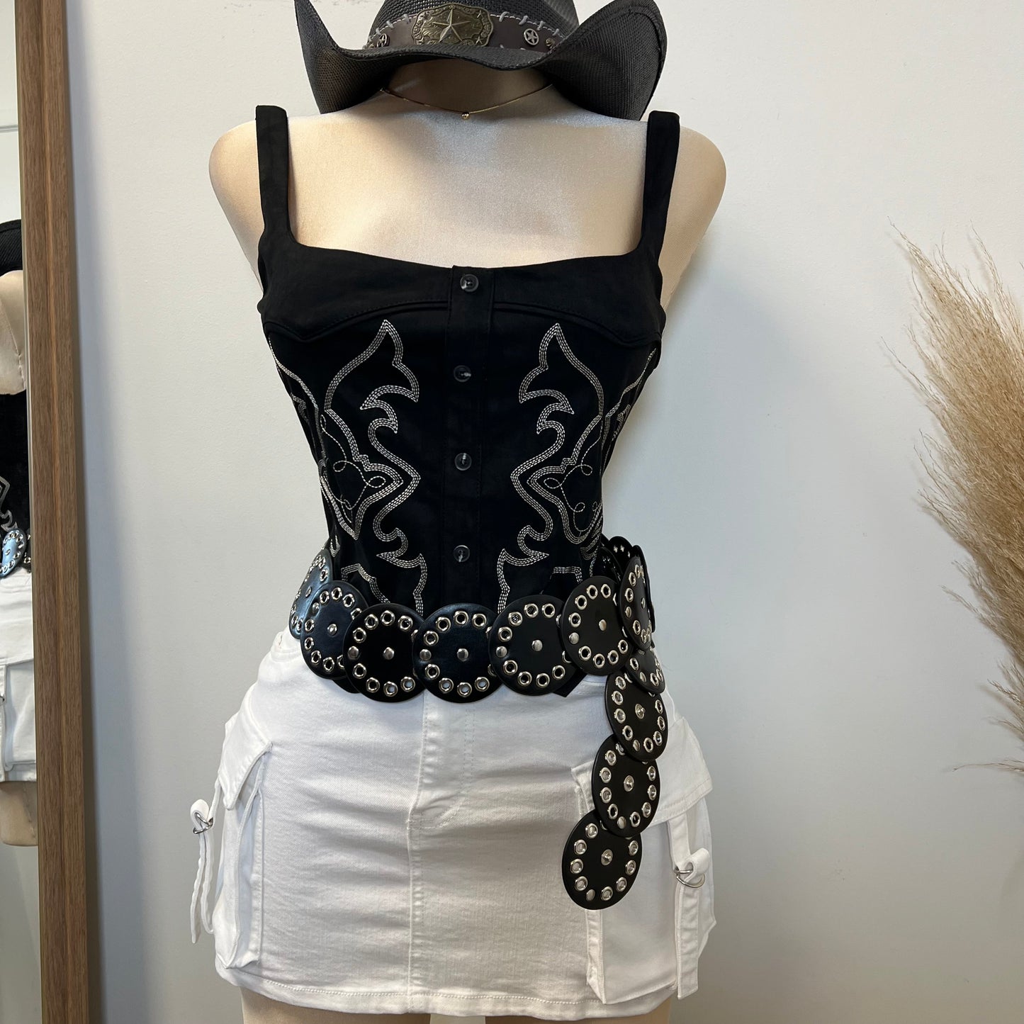 La chona Corset-Black/White