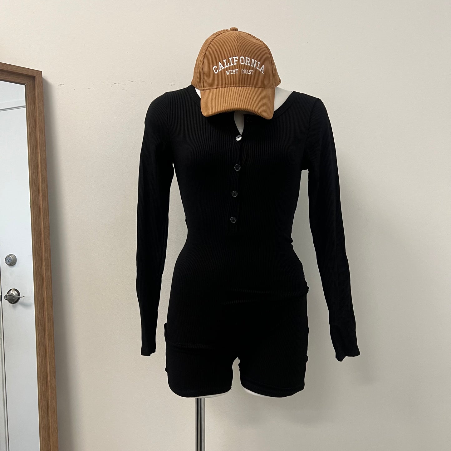 Nadia Romper -Black