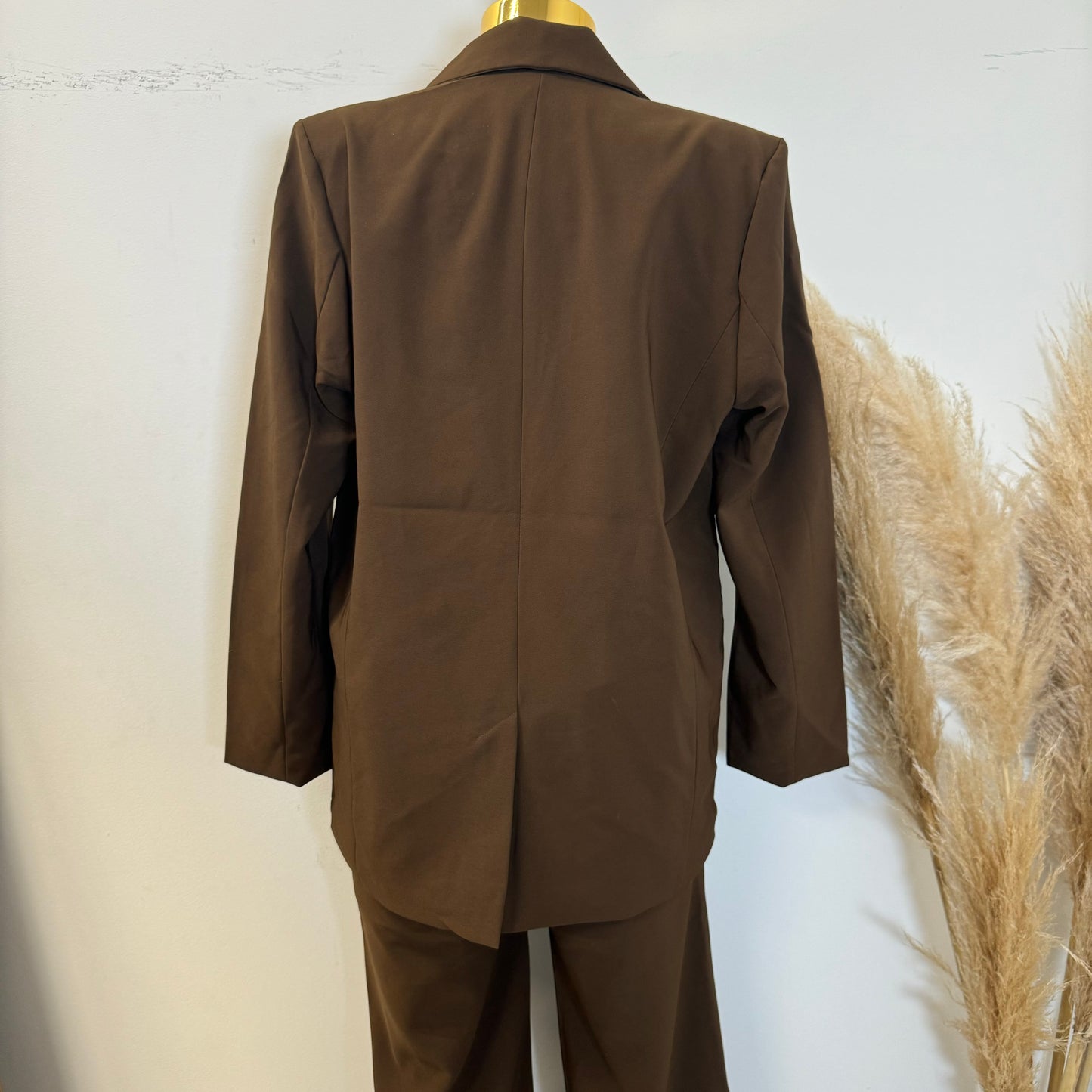 Boss Lady Pant Suit-Brown