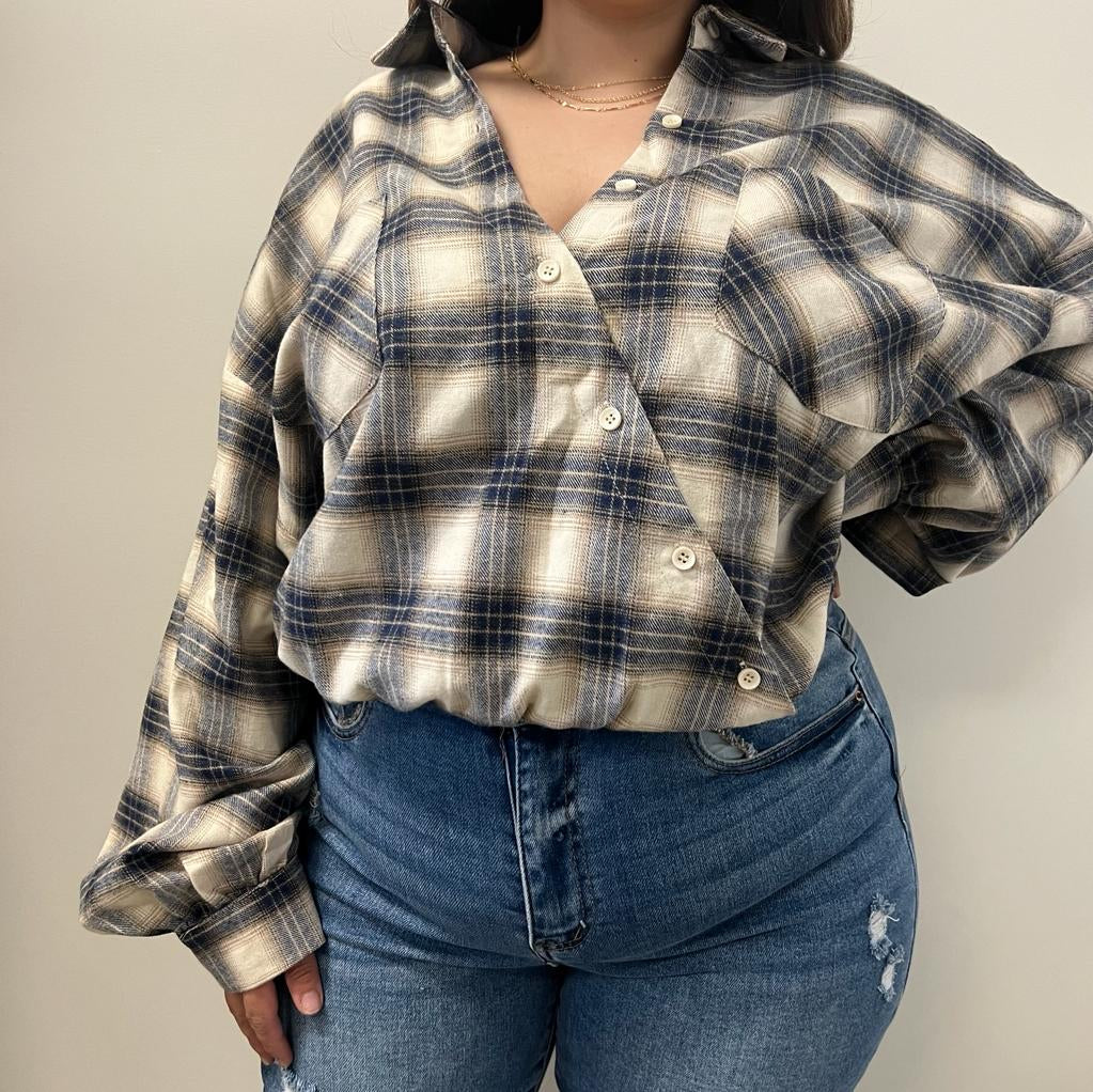 ADELLE PLAID TOP PL