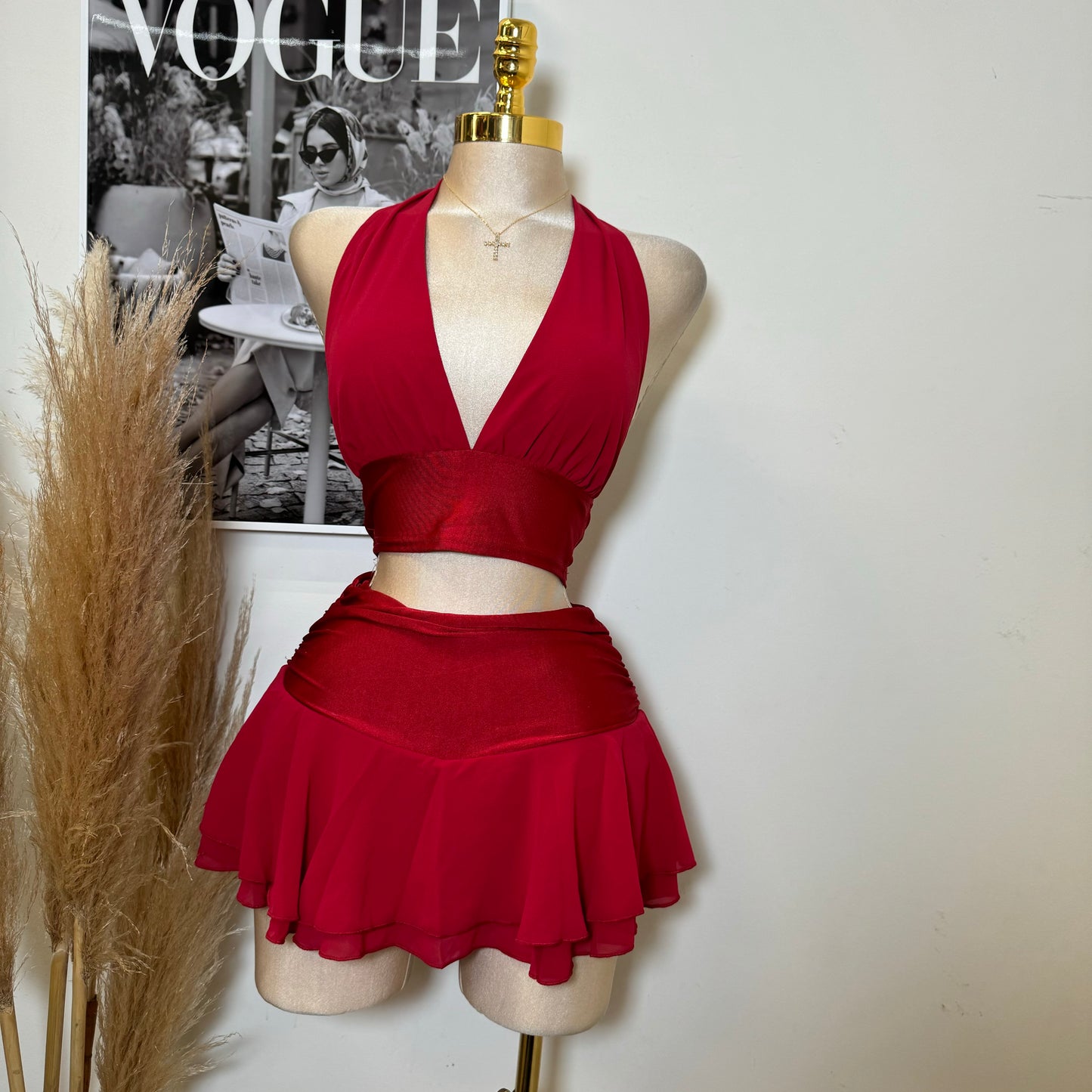 El efecto Skirt Set-Red