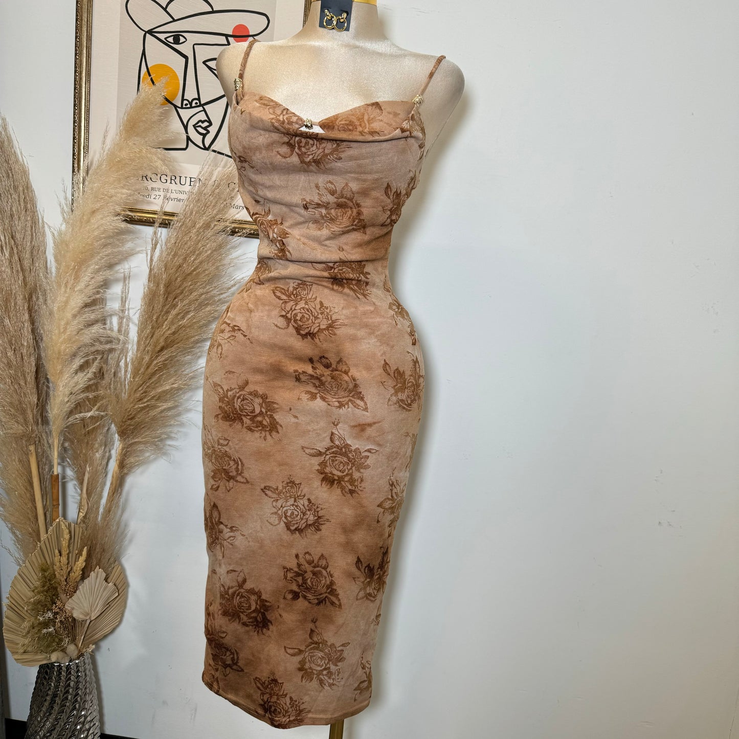 Karmika Dress-Brown