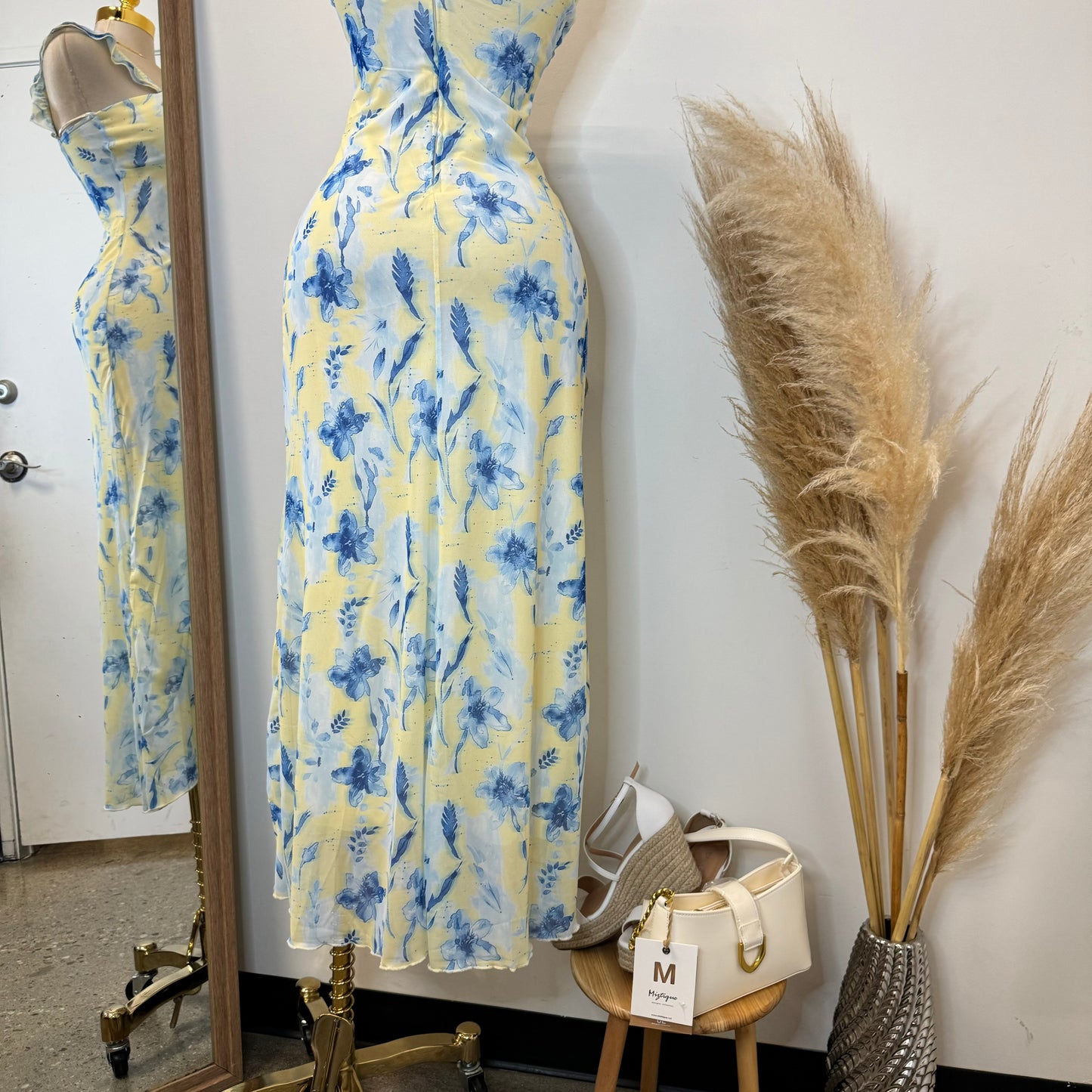 Karol Dress-Yellow/Blue