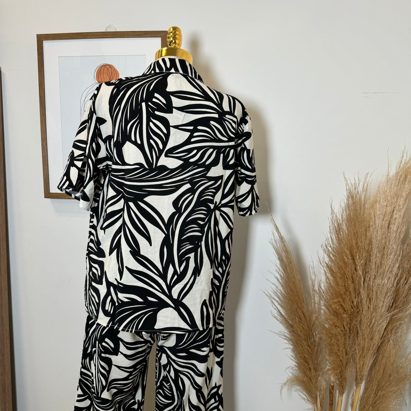 Cancun Pant Two piece Set-Black/White
