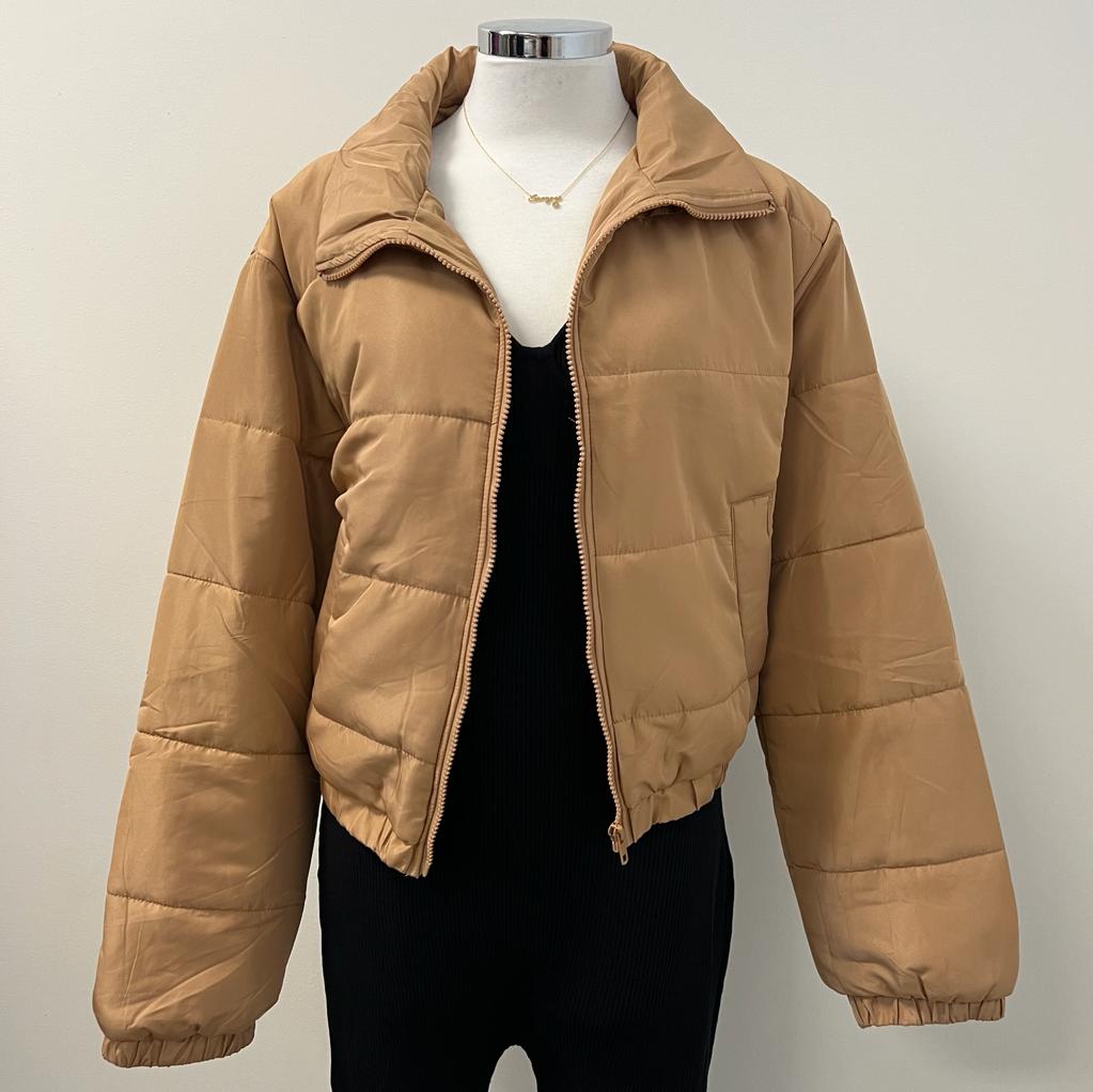 Janie Puff Padding Jacket -Khaki
