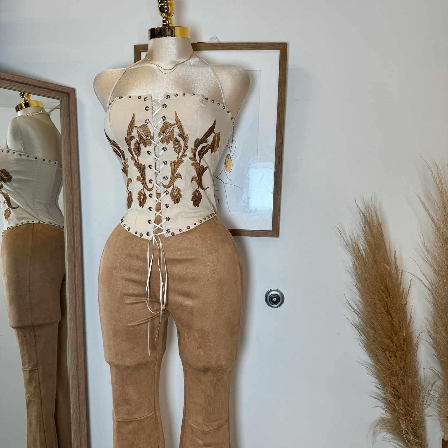 La Nena Corset Top-Cream1