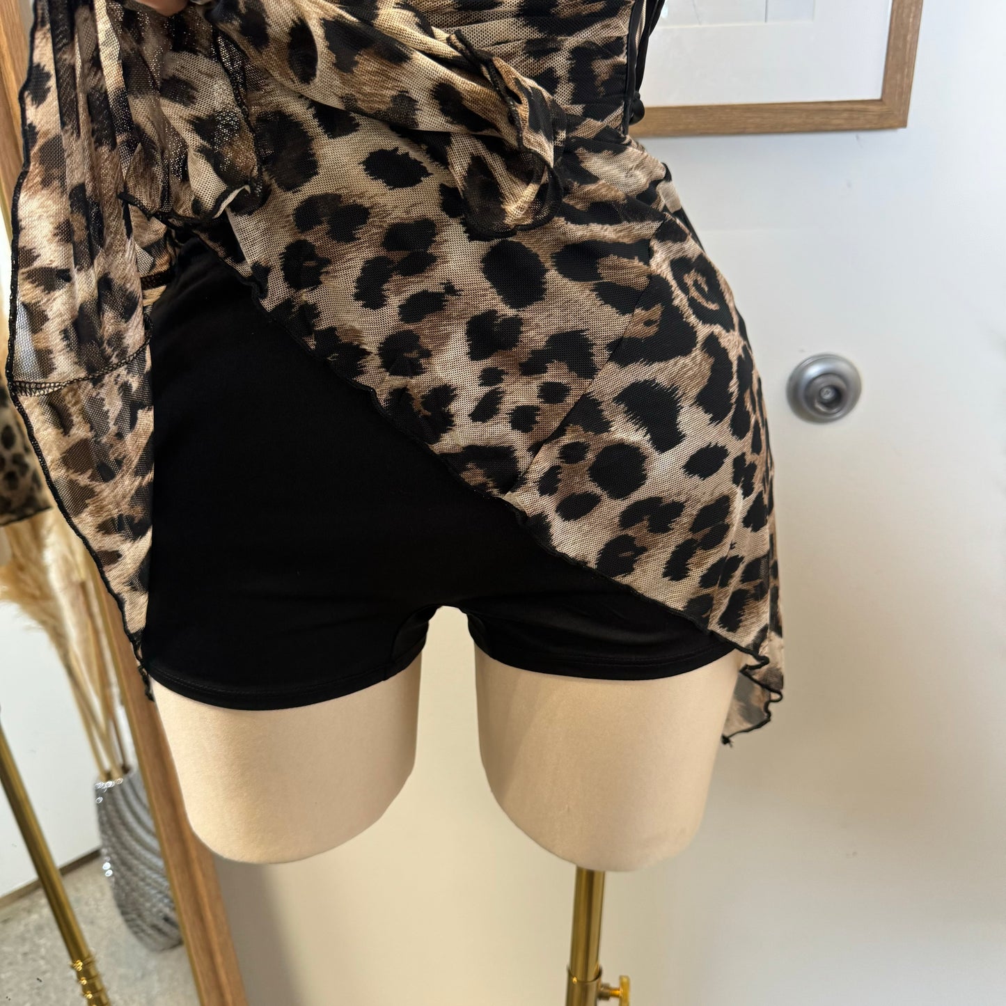Sexy Animal Mini Dress-Leopard