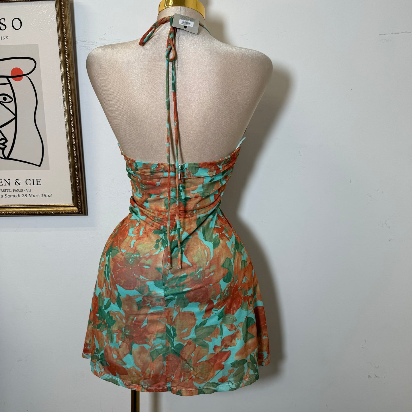 Amy  Halter Dress-Orange