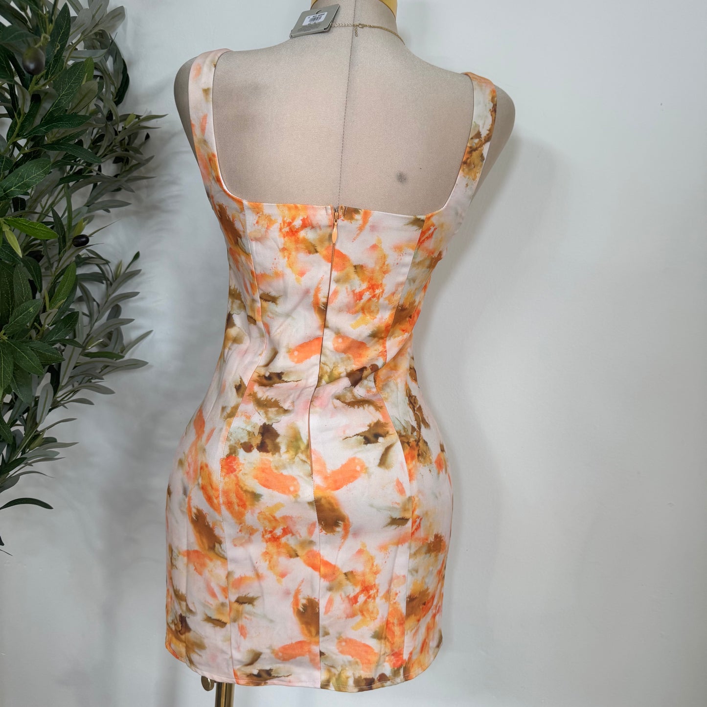 Tropical Dress-Multi Orange