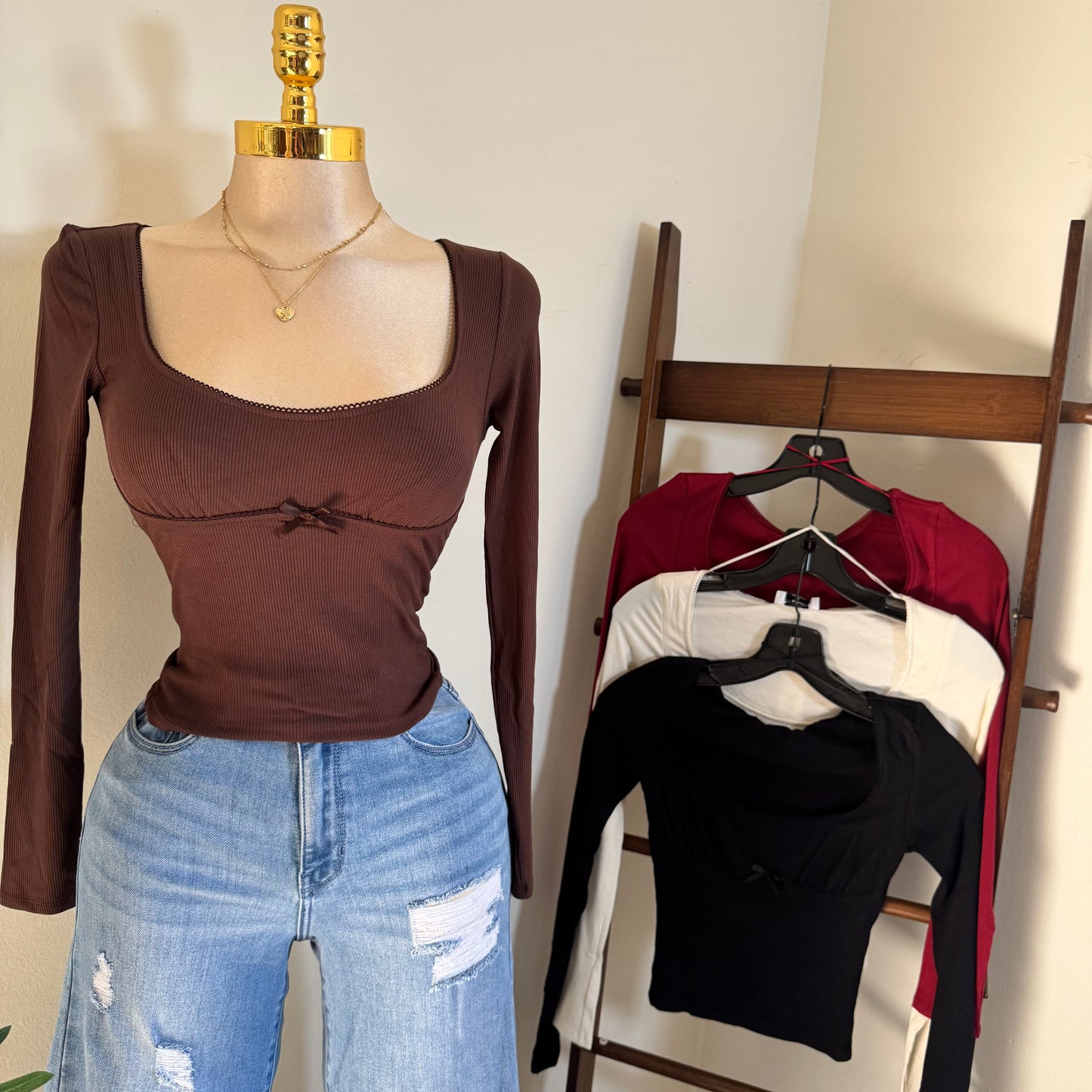 Bow Top Long Sleeve