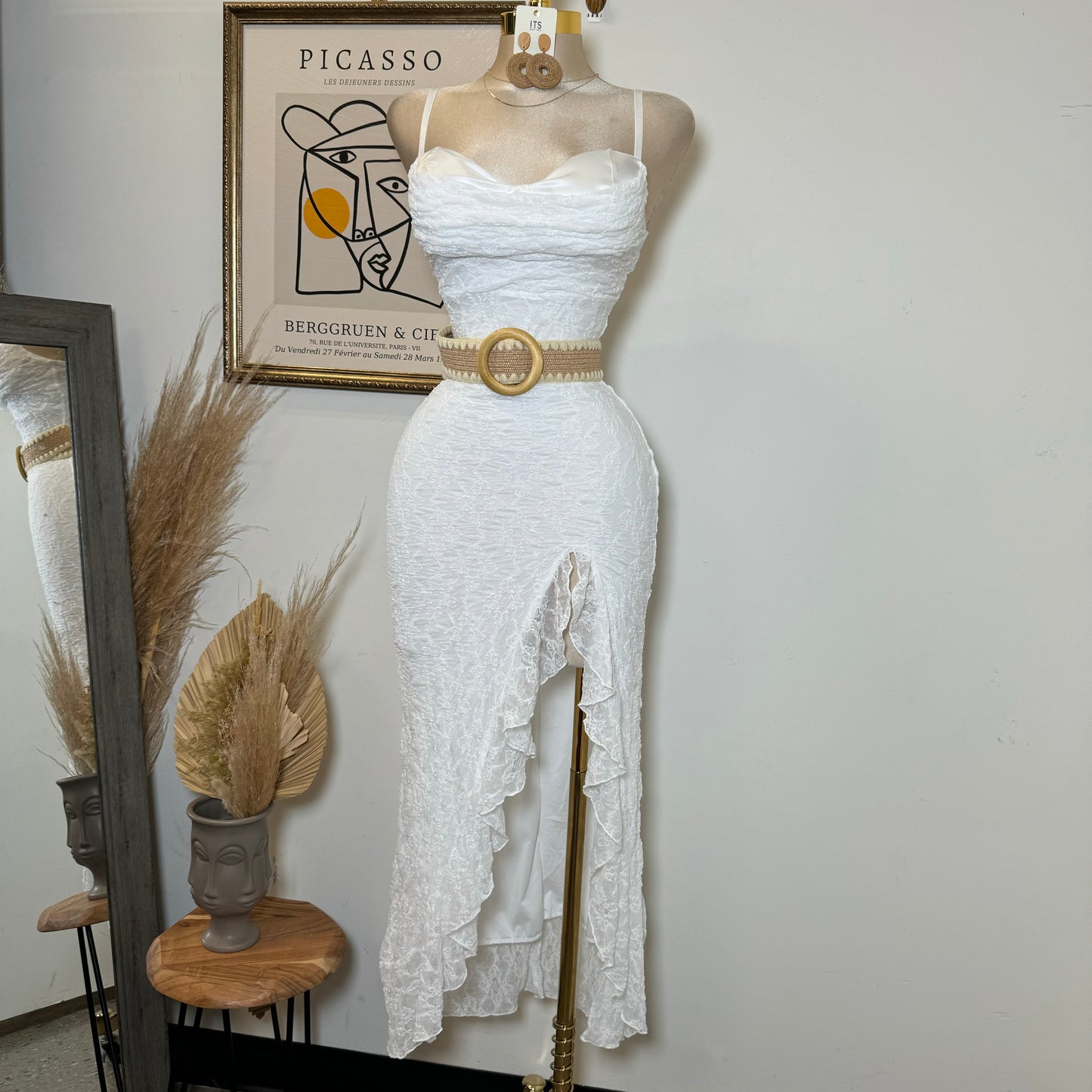 Mismaloya Dress-Lace White