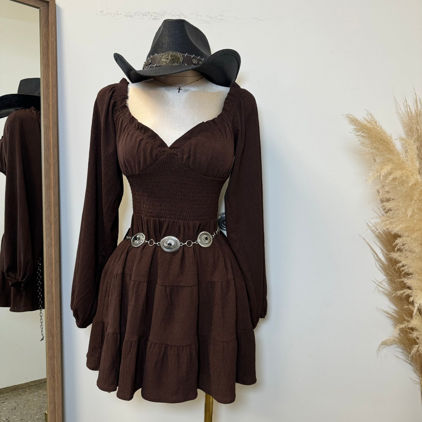 Roxi Corset Dress-Brown