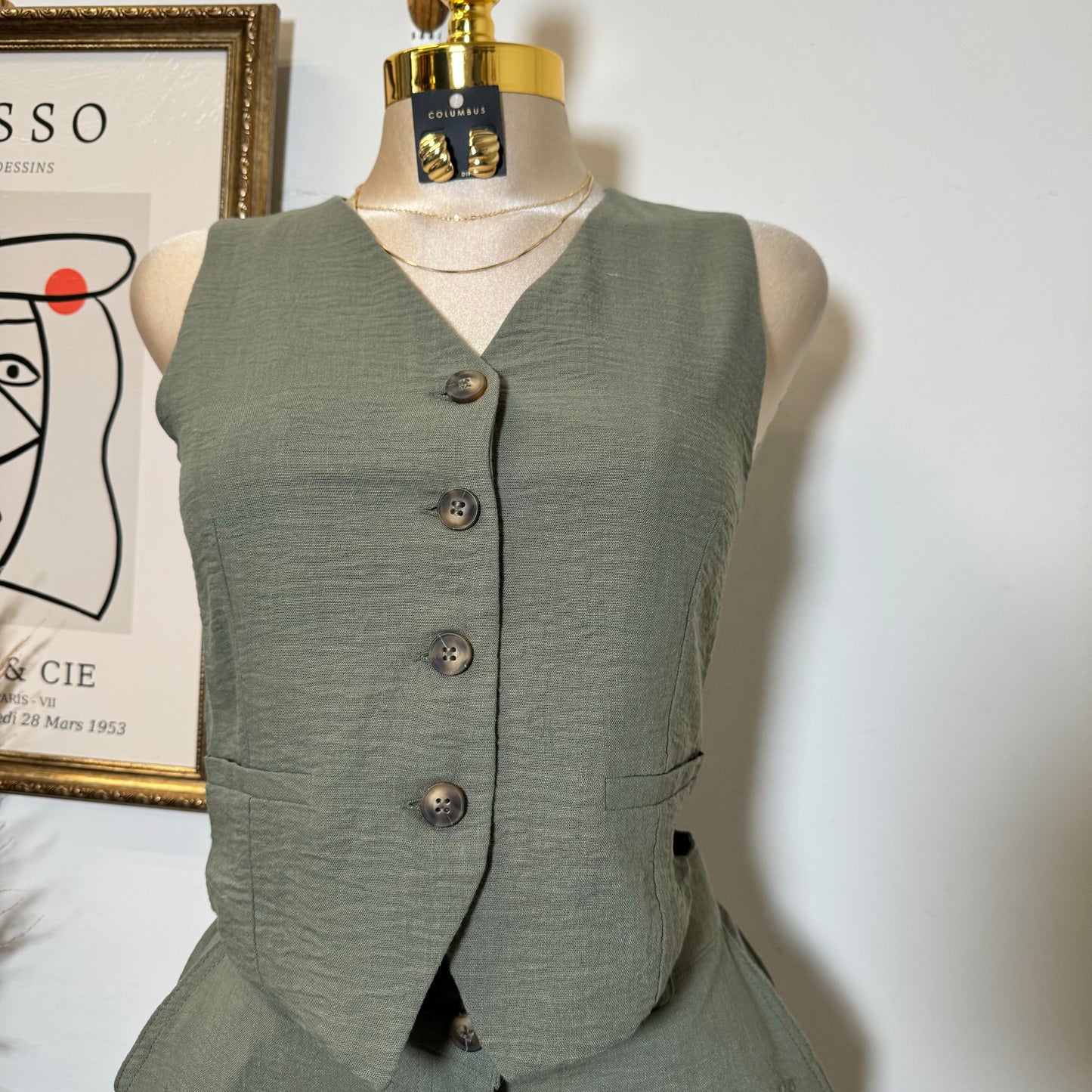 Frescura Pant Set-Olive